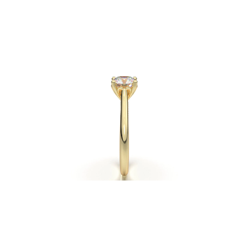 Anel Solitario De Ouro Amarelo 18k Diamante Brilhante 20pontos