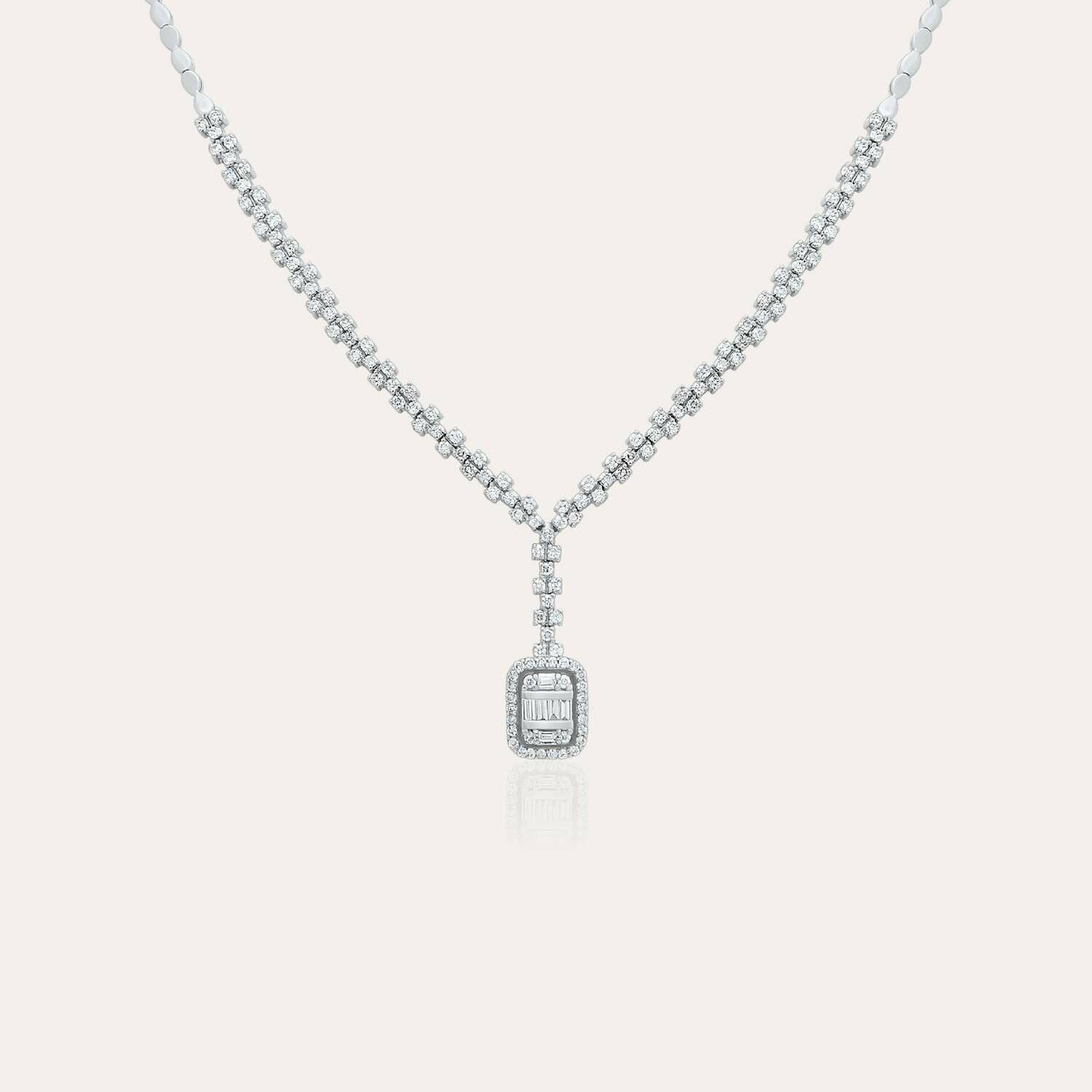 Colar corrente de Ouro 18k Feminino Gargantilha de Diamantes Brilhantes Madi