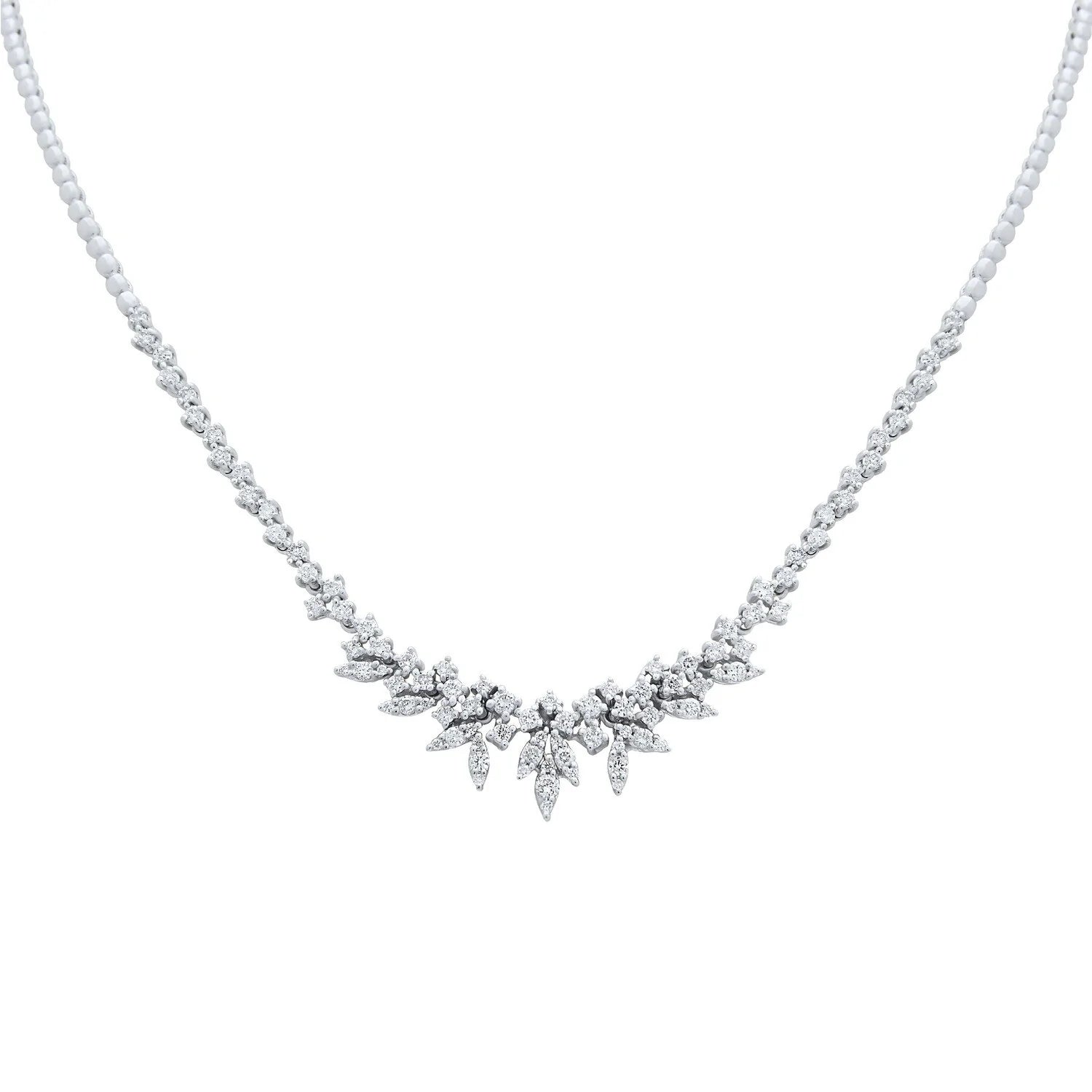 Colar corrente de Ouro 18k Feminino Gargantilha de Diamantes Brilhantes Velary