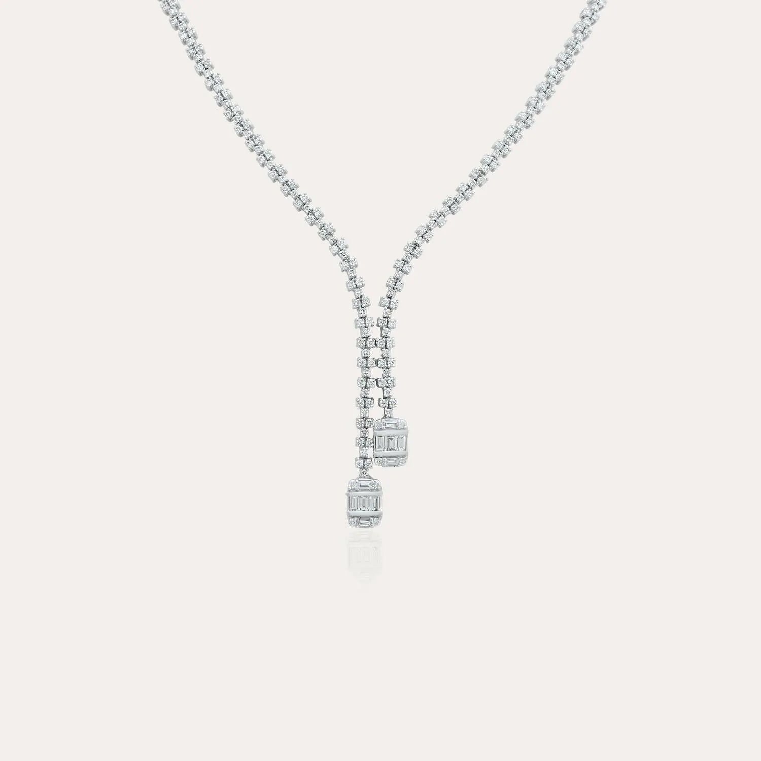Colar corrente de Ouro 18k Feminino Gargantilha de Diamantes Brilhantes Velary