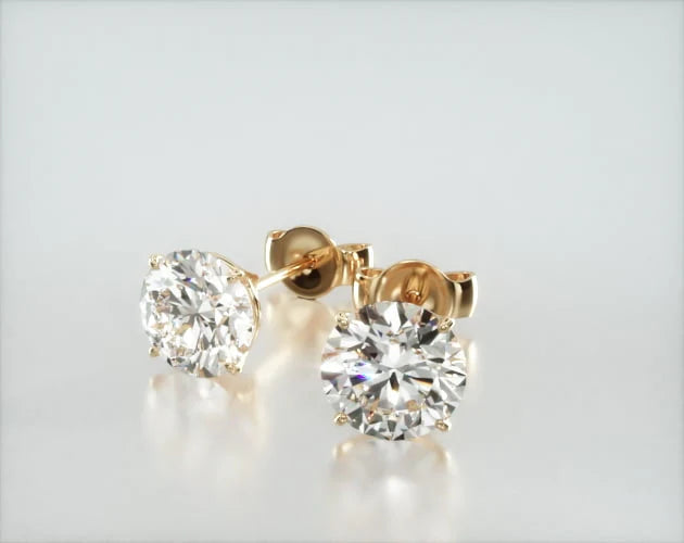 Brinco De Diamante Feminino Ouro 18k Solitario Brilhante 150 Pts o par