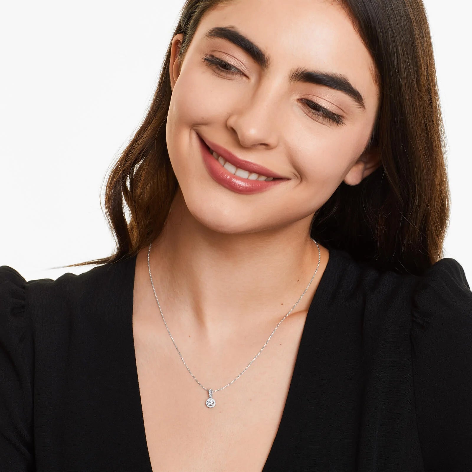 Corrente feminina em Ouro 18k diamantes Ponto de luz
