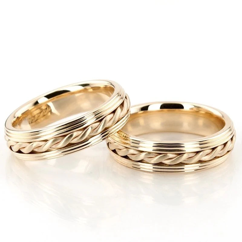 Alianças de casamento noivado ouro 18k diamantes 6mm grega