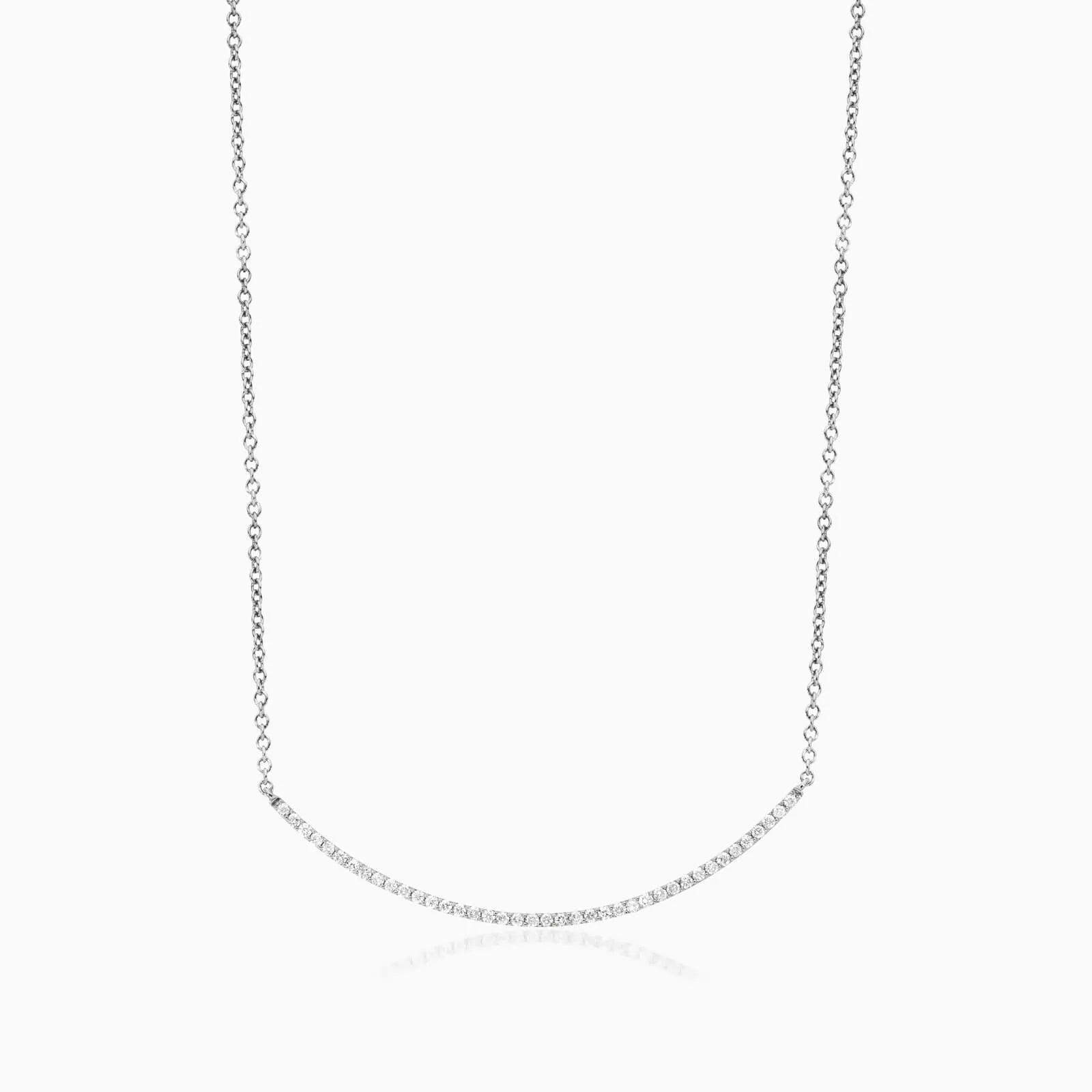 Corrente feminina em Ouro 18k diamantes barra luxo