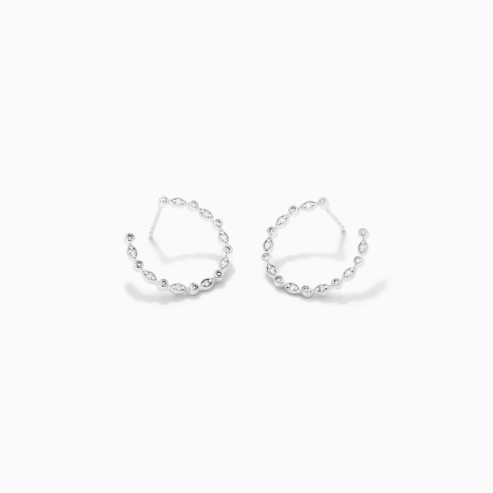 Brinco de Argola Feminino de Ouro 18k Diamantes Luxo