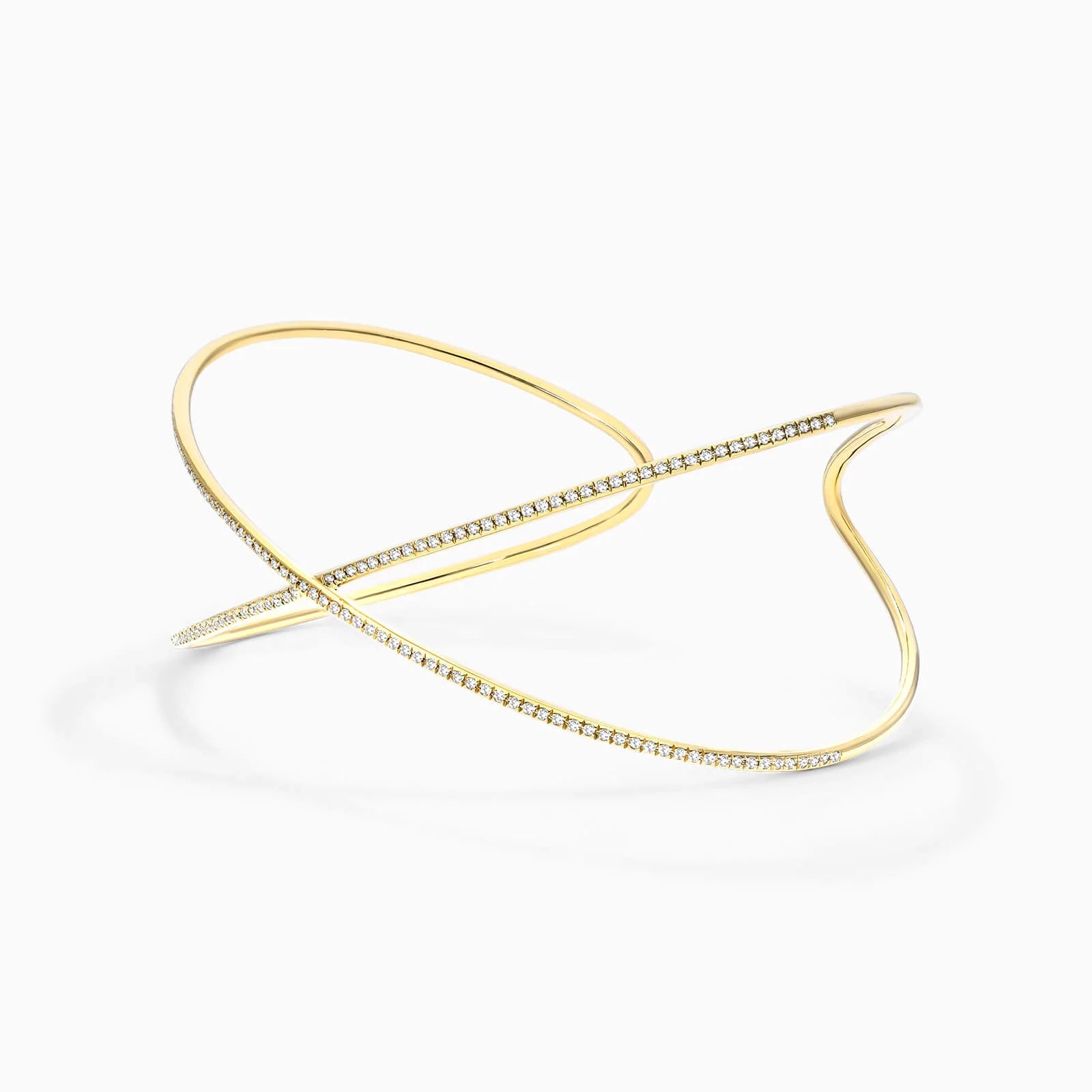 Pulseira Riviera dupla Feminina de ouro 18k diamantes Bracelete brilhantes