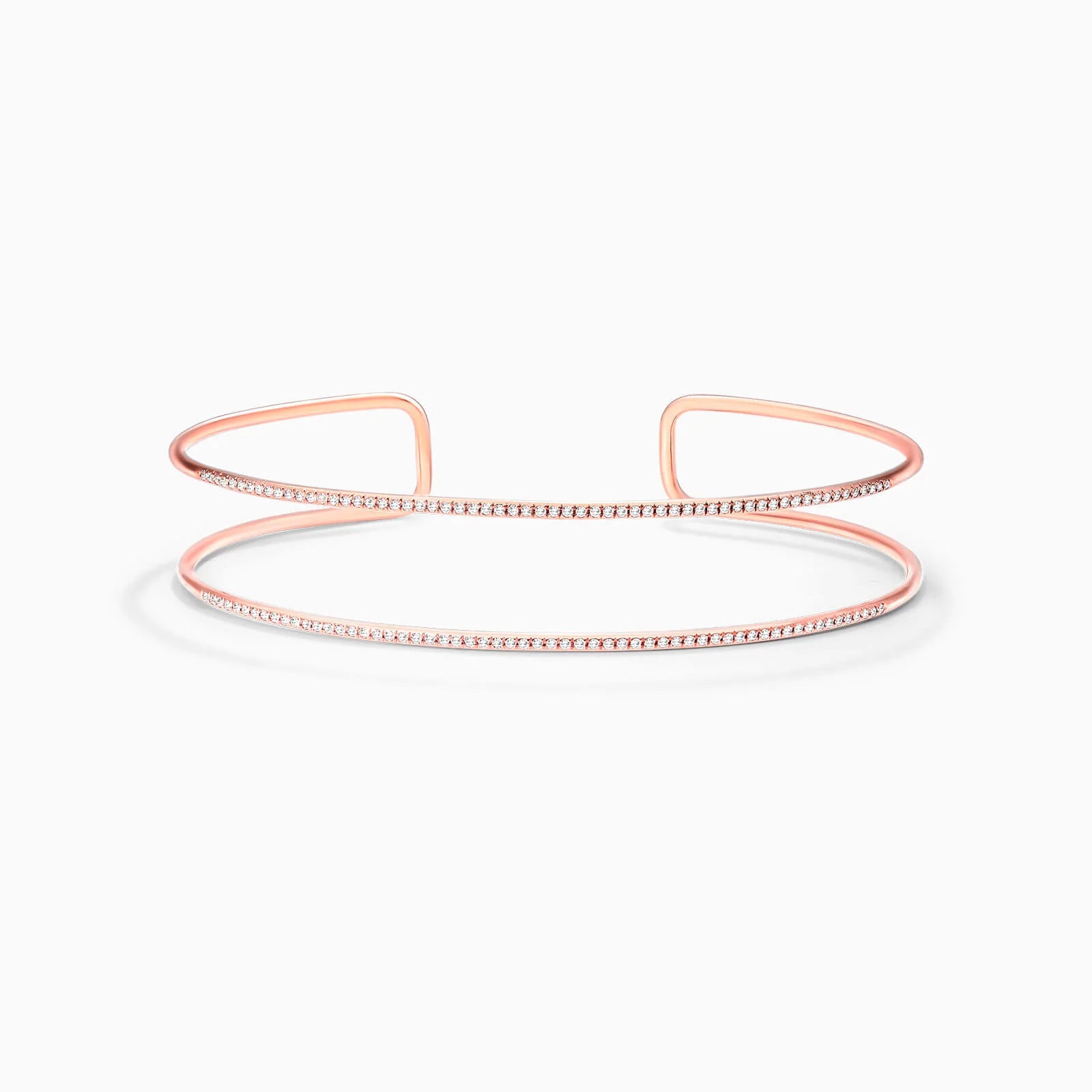Pulseira Feminina de ouro riviera bracelete diamantes duplo
