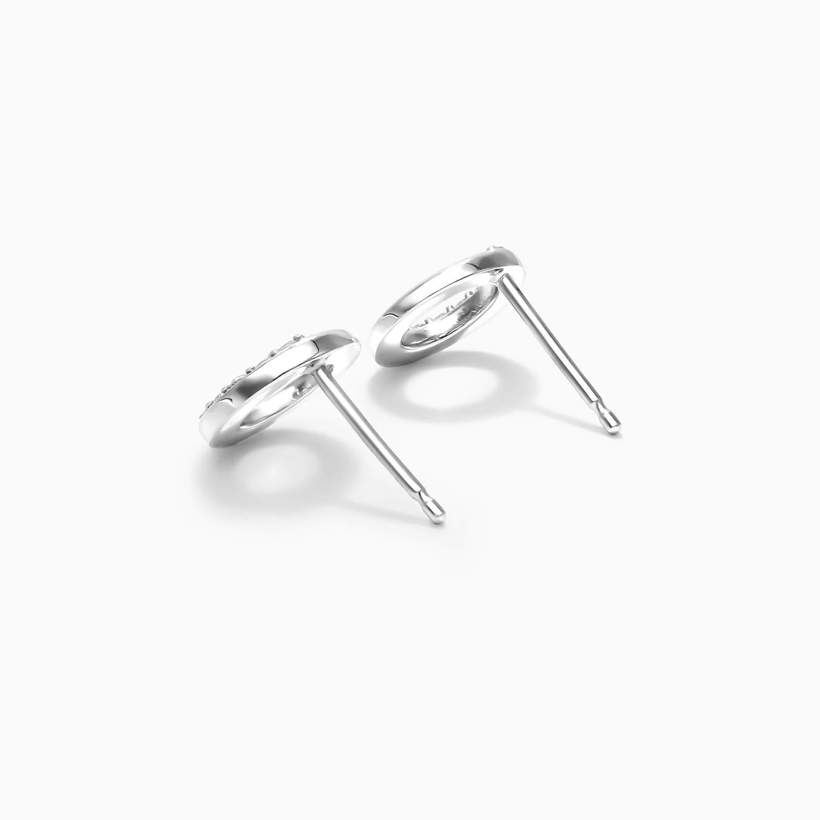 Brinco de Ouro 18k feminino Diamantes Circle Luxo