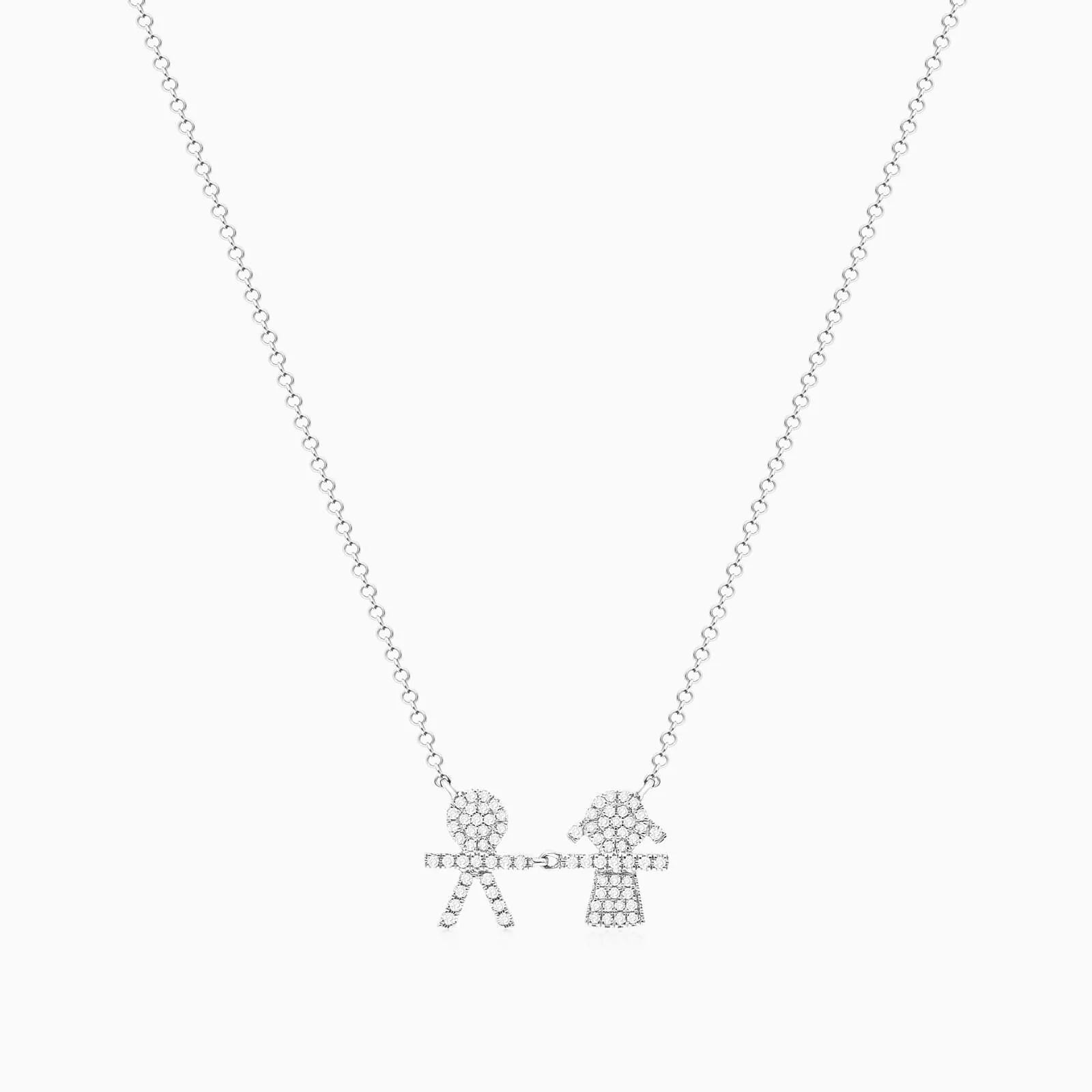 Corrente feminina em Ouro 18k diamantes Filhos luxo