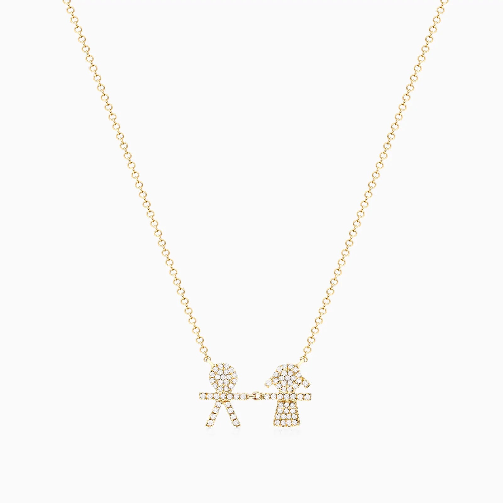 Corrente feminina em Ouro 18k diamantes Filhos luxo
