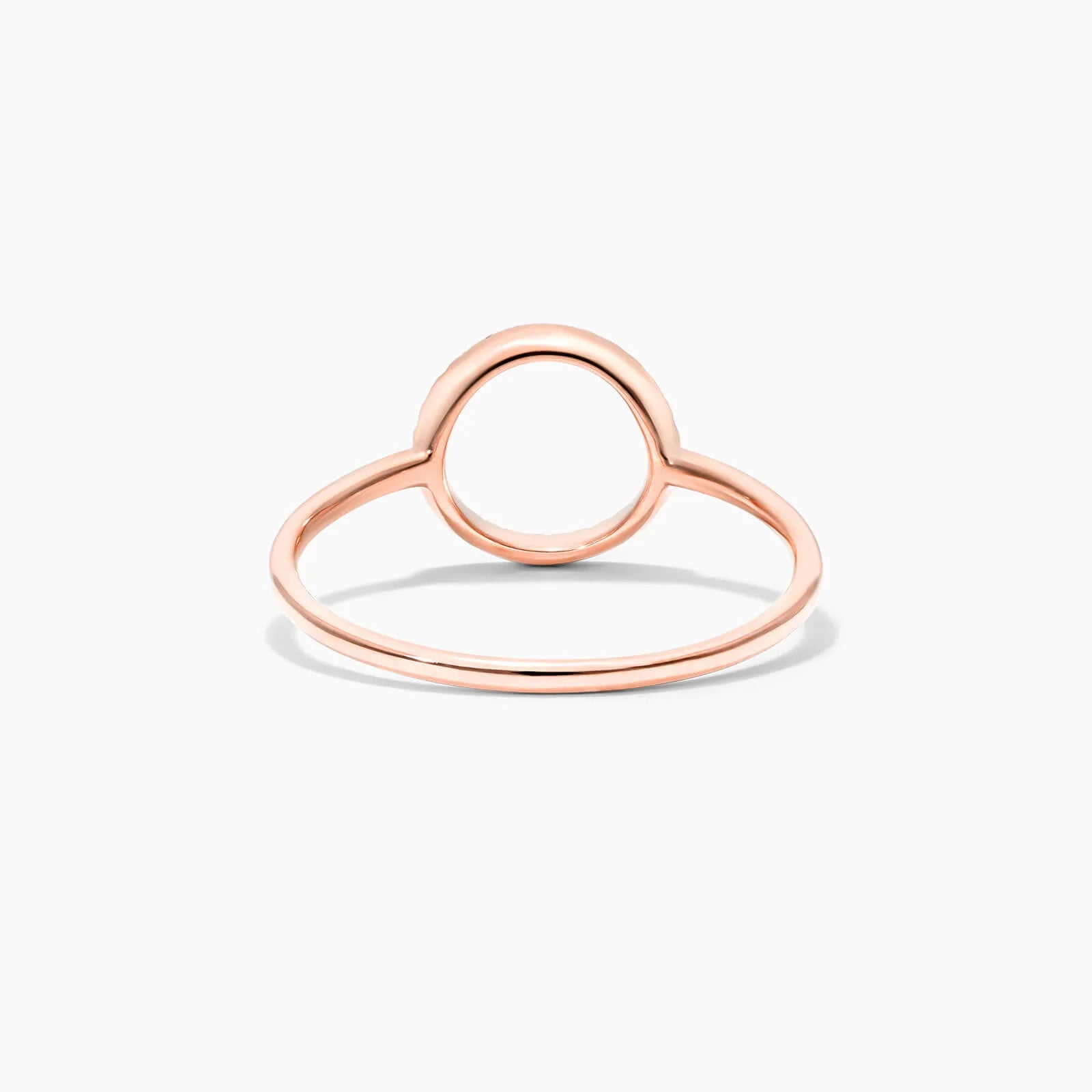 Anel Circulo De Diamante Aberto em Ouro 18k De Luxo