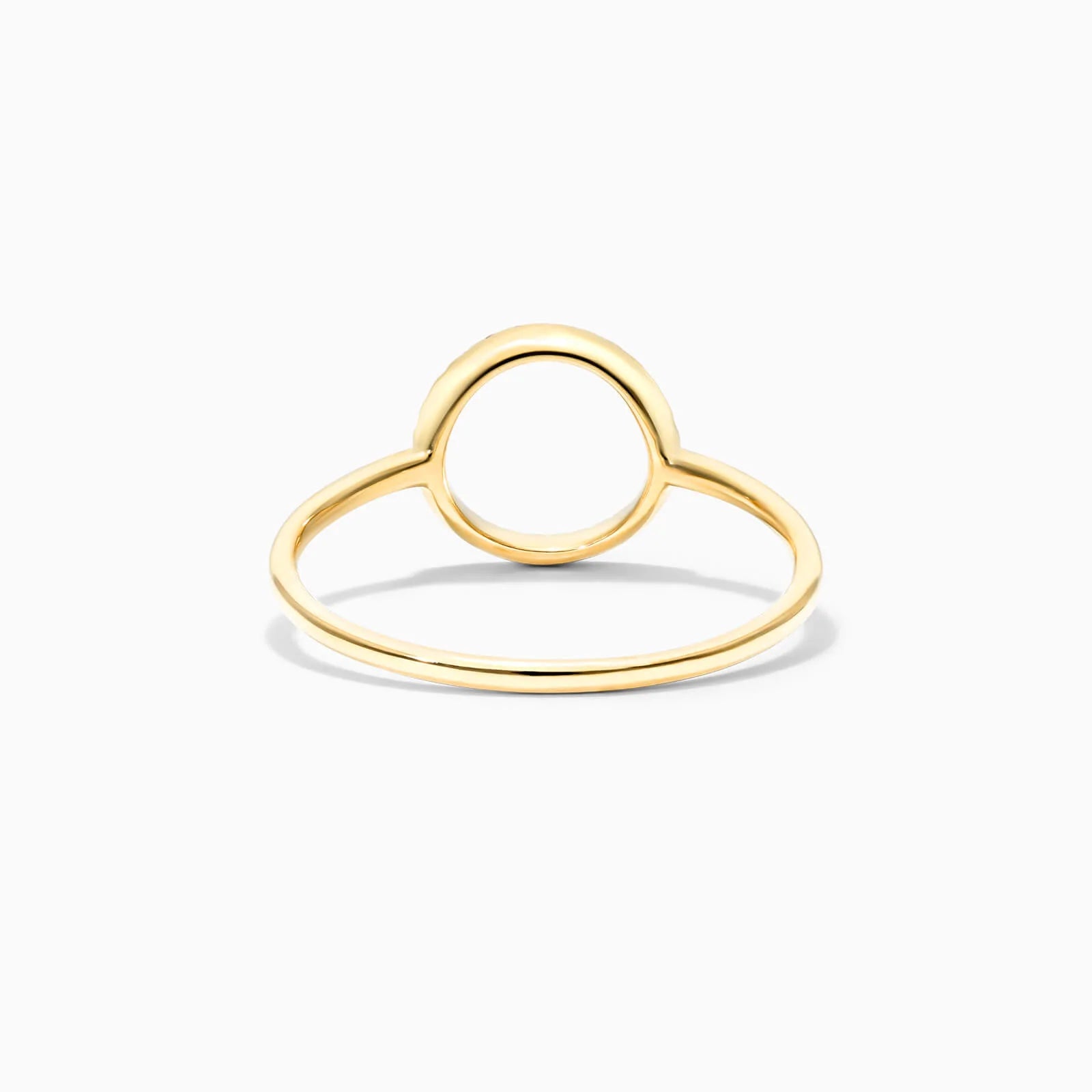 Anel Circulo De Diamante Aberto em Ouro 18k De Luxo