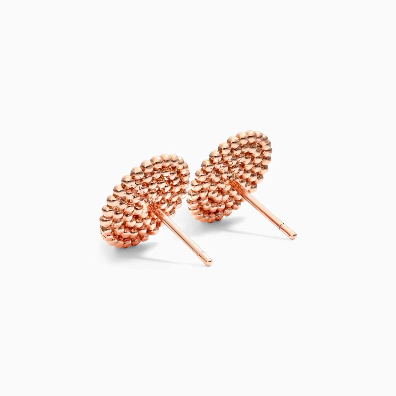 Brinco Bolinhas De Ouro Rose 18k Com Trio de Diamantes