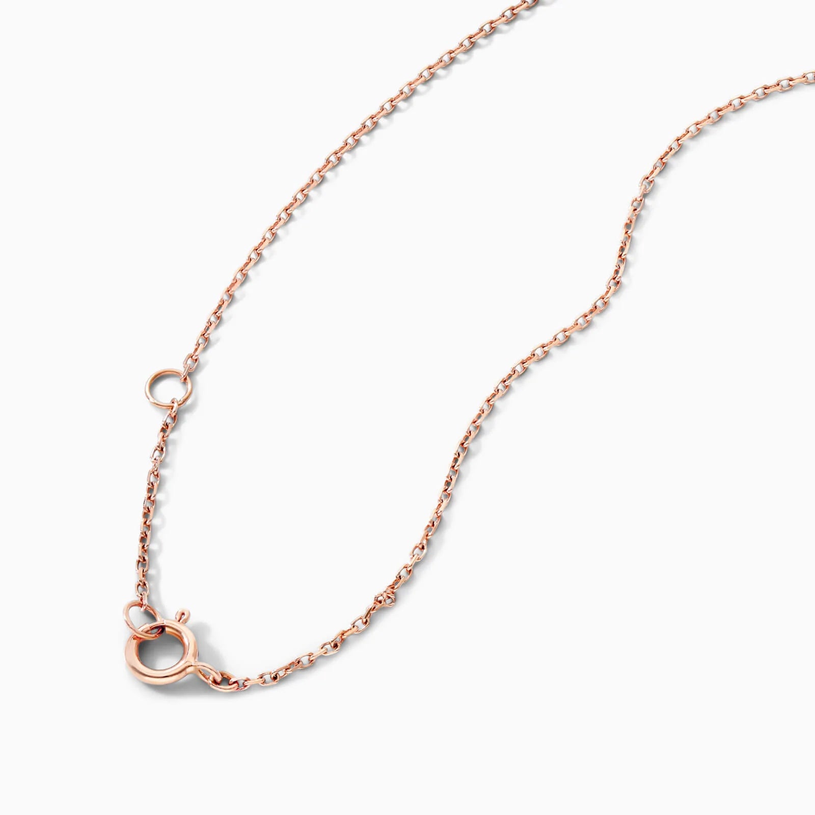 Colar Corrente De Ouro Rose 18k Feminina c/ Pingente de Diamante Brilhantes Luxo