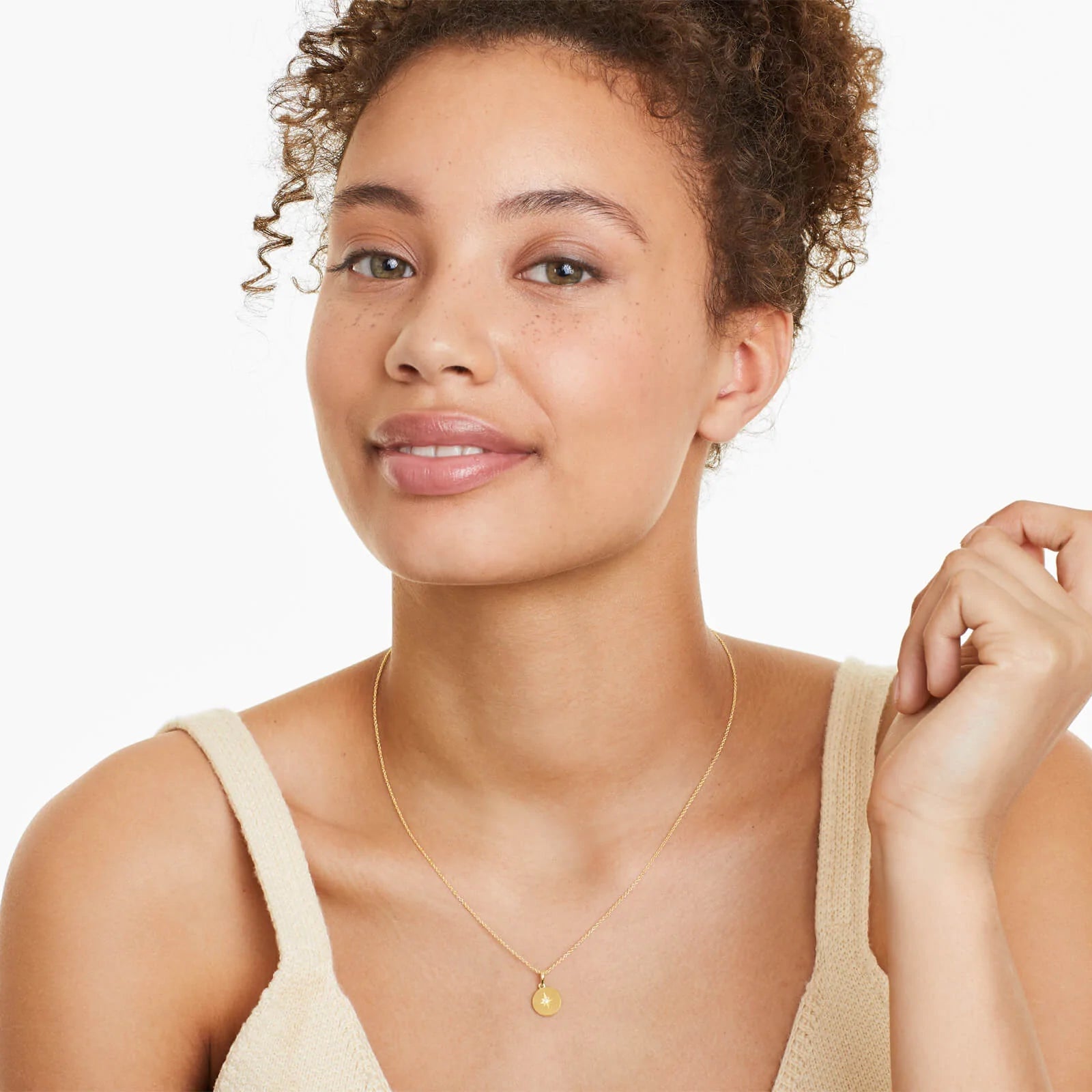 Colar Feminina Corrente em Ouro Amarelo 18k Estrela Diamante Solitario