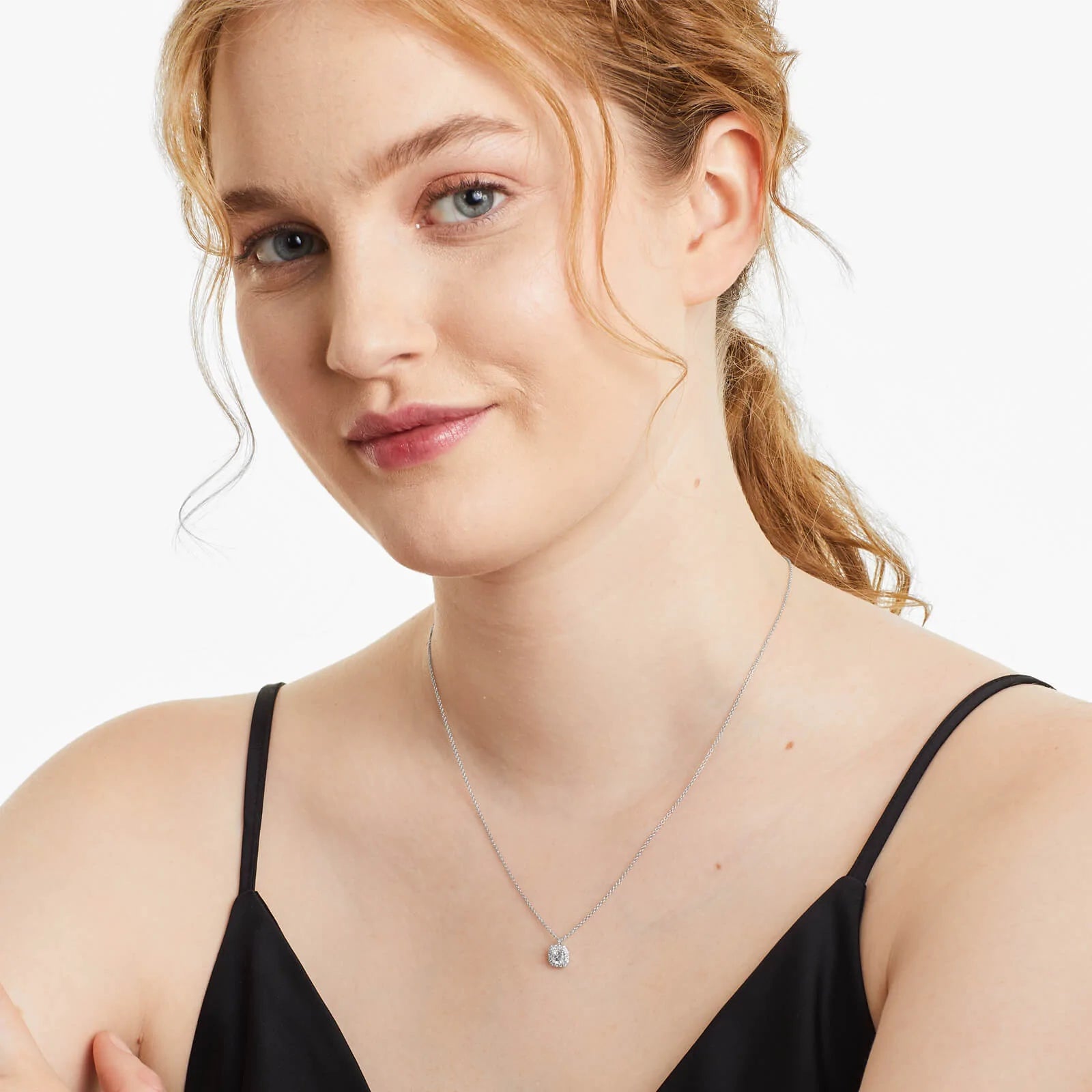 Corrente Feminina em Ouro 18k Ponto de luz Diamantes Luxo