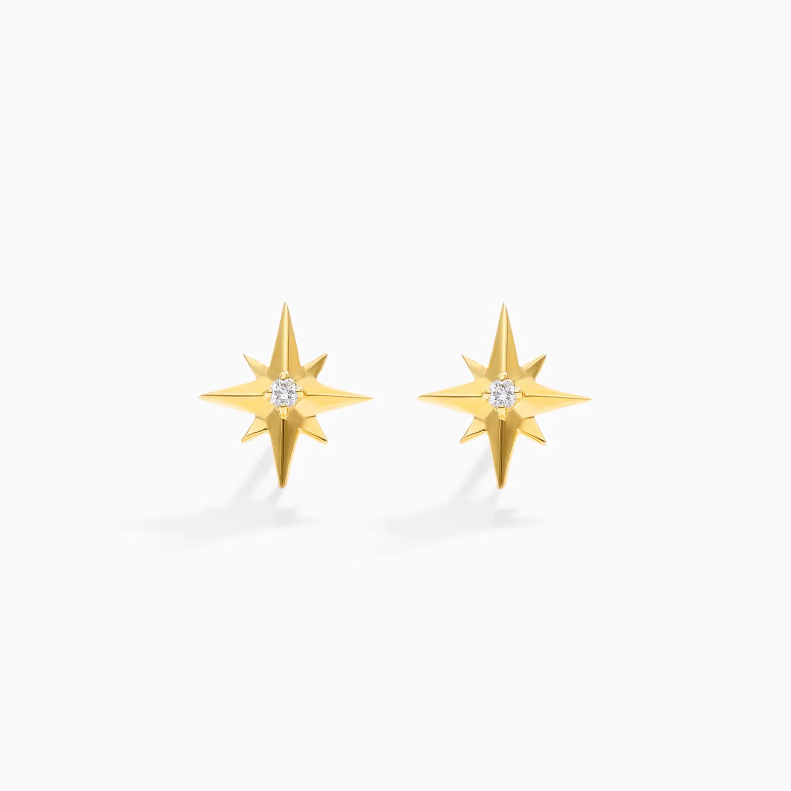 Brinco de Ouro 18k feminino Estrela Norte Diamantes Luxo