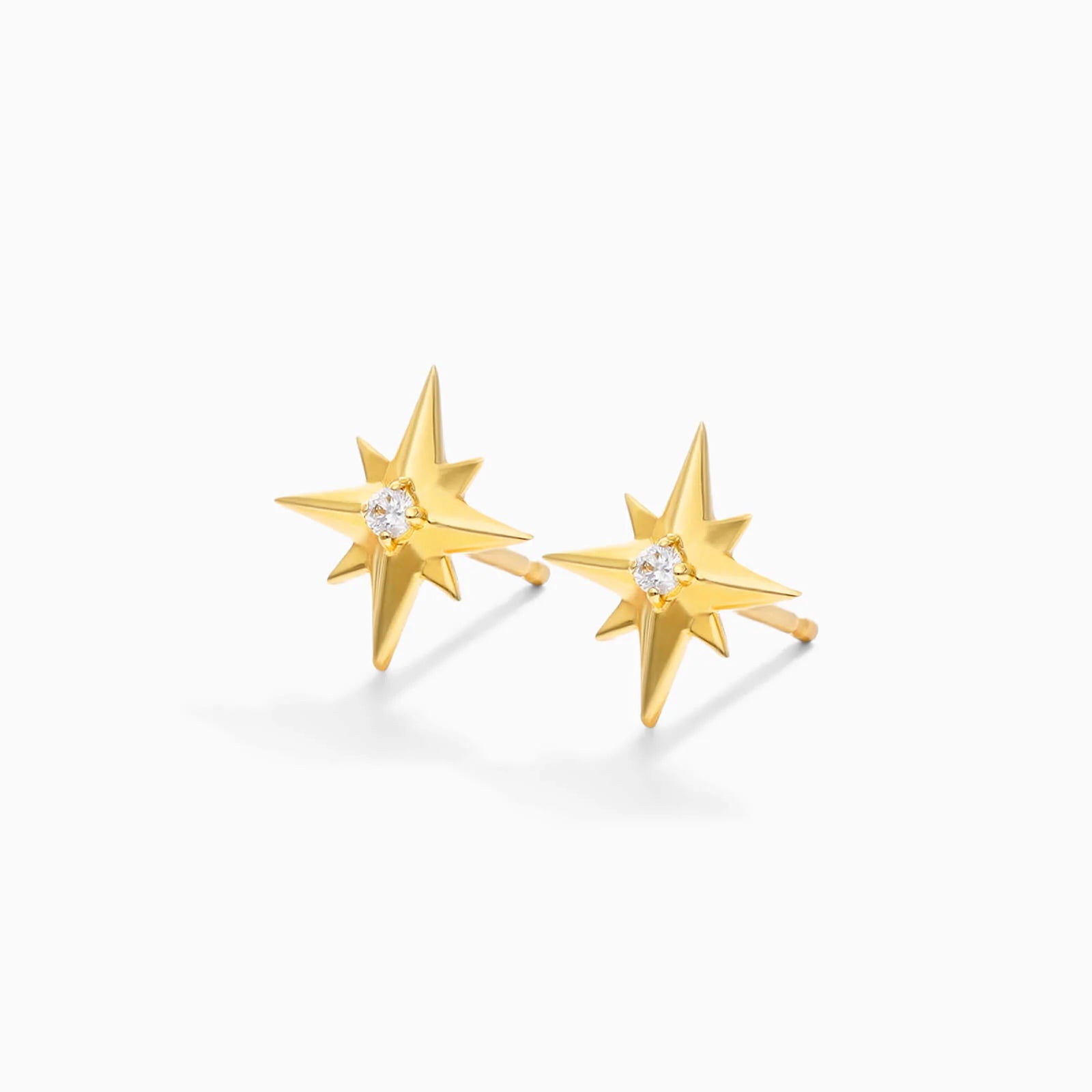 Brinco de Ouro 18k feminino Estrela Norte Diamantes Luxo