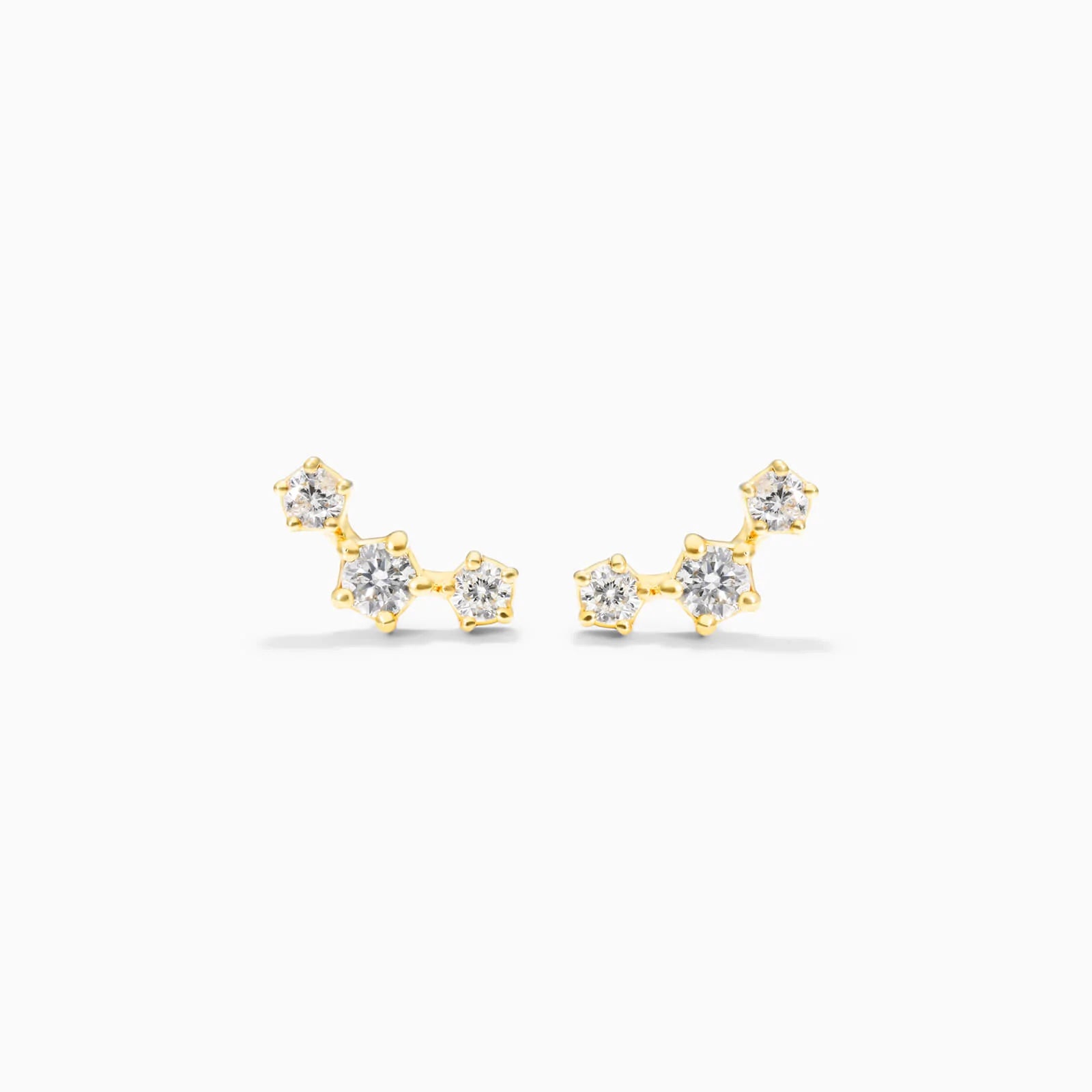 Brinco de Ouro 18k feminino Diamantes Constelar Luxo