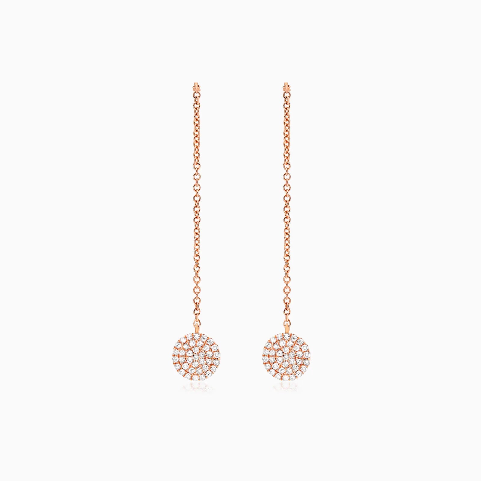 Brinco de Ouro 18k feminino Diamantes Circle II Luxo