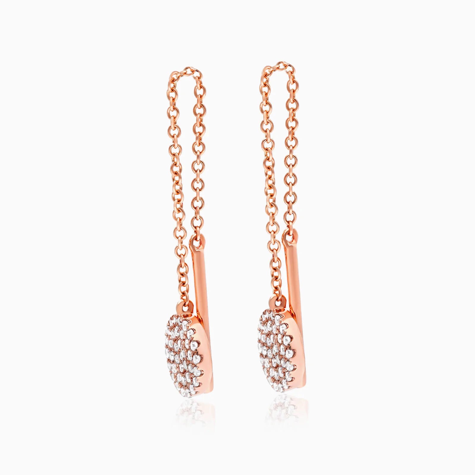 Brinco de Ouro 18k feminino Diamantes Circle II Luxo