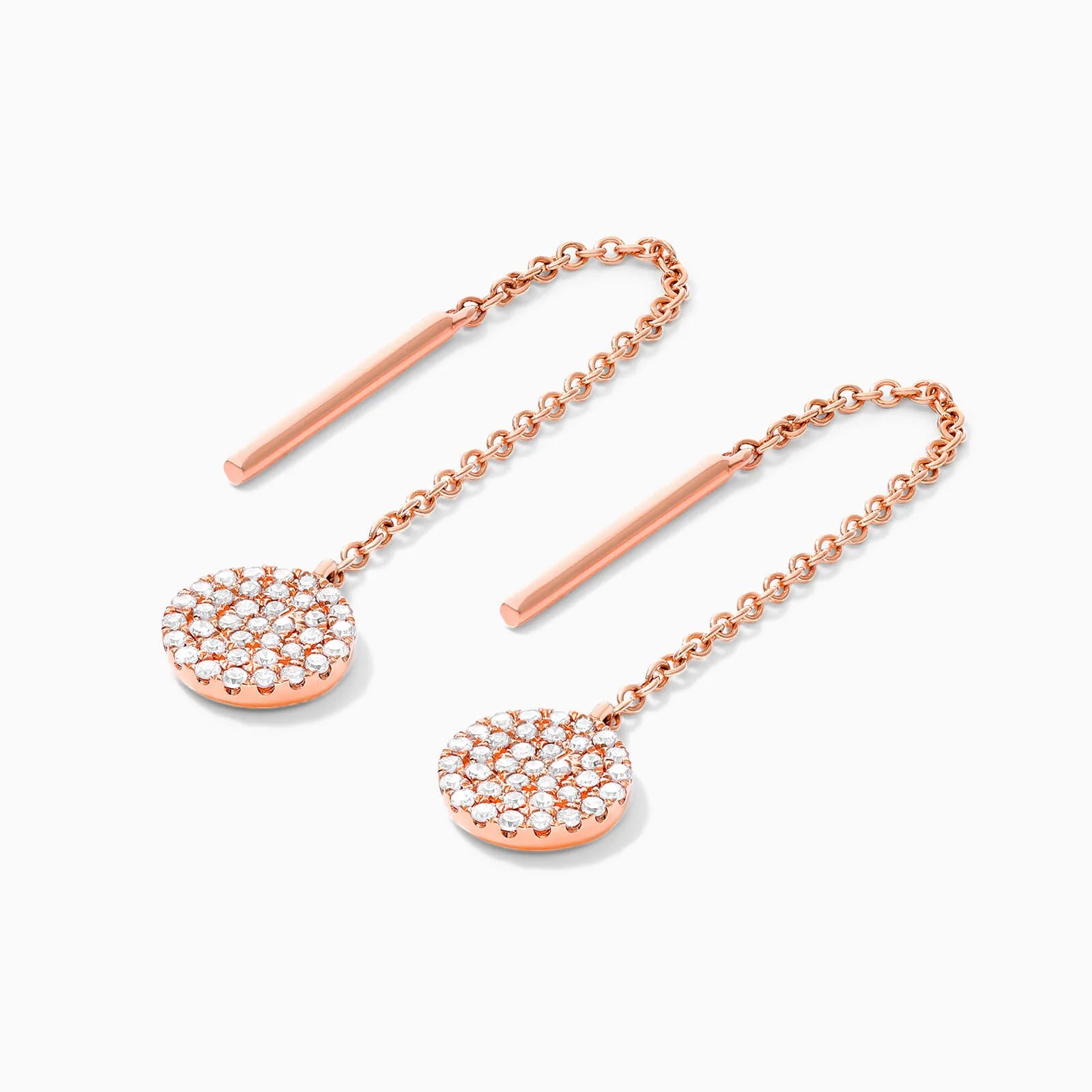 Brinco de Ouro 18k feminino Diamantes Circle II Luxo