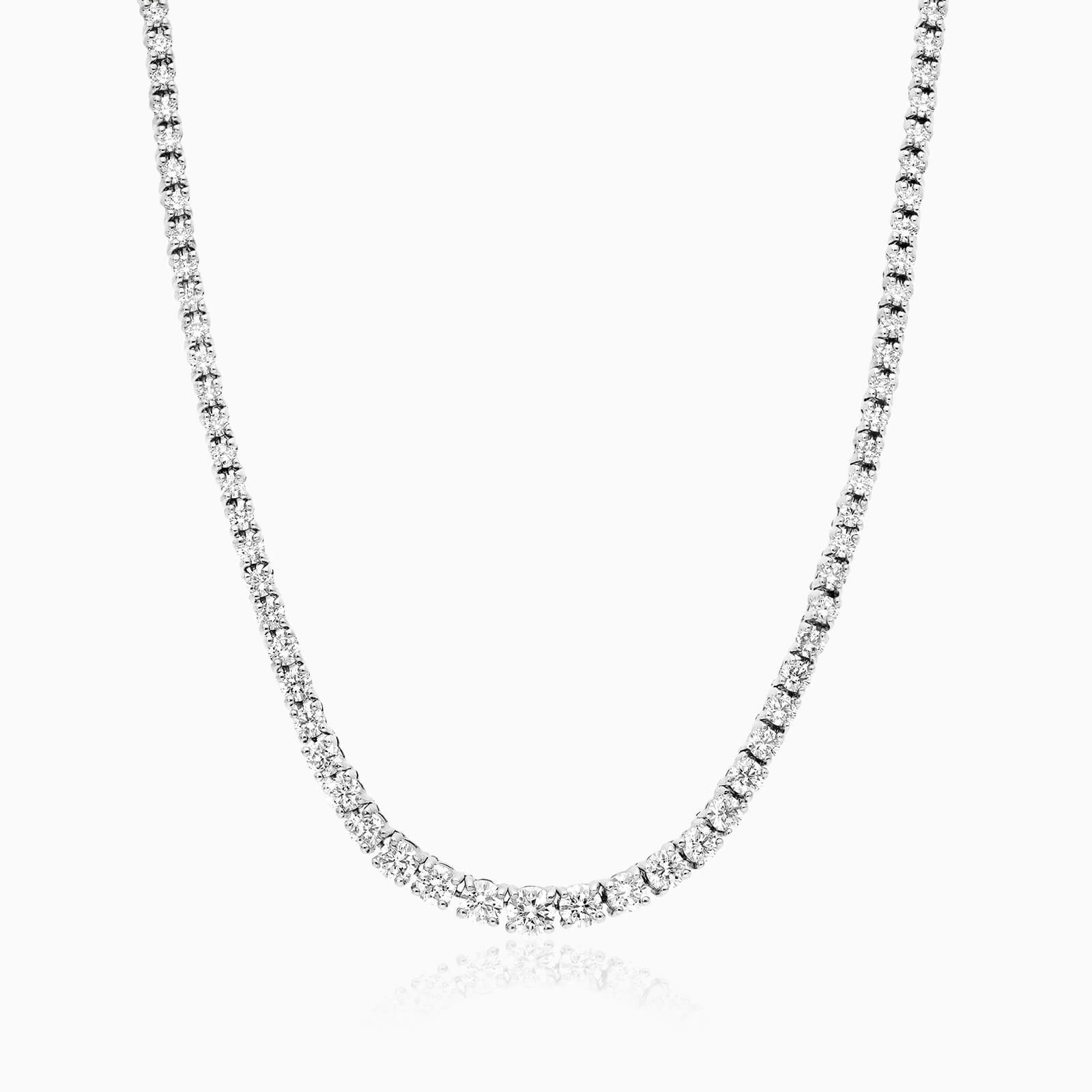 Corrente Riviera feminina em Ouro 18k diamantes 4 quilates Luxo