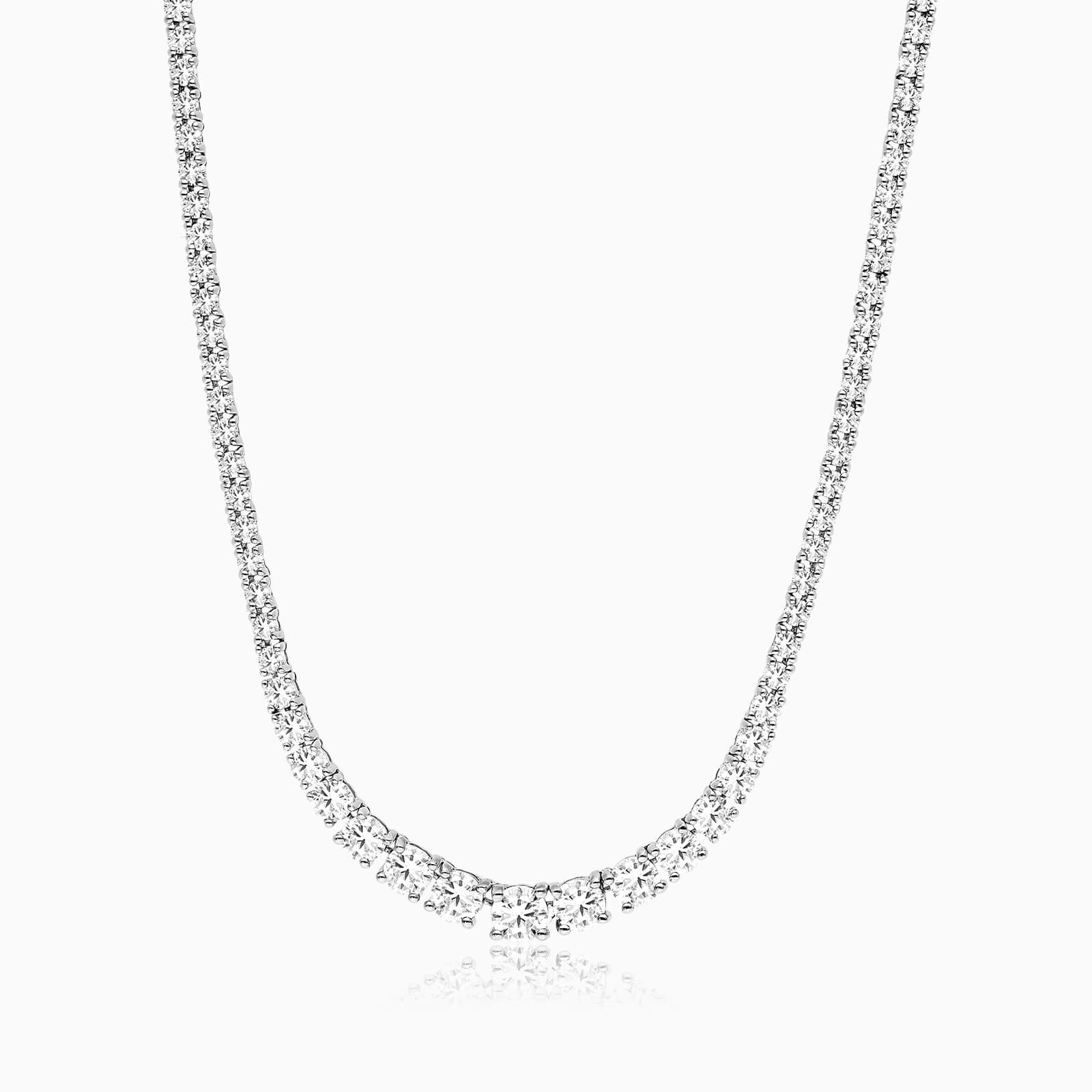 Corrente Riviera feminina em Ouro 18k diamantes 7 quilates Luxo