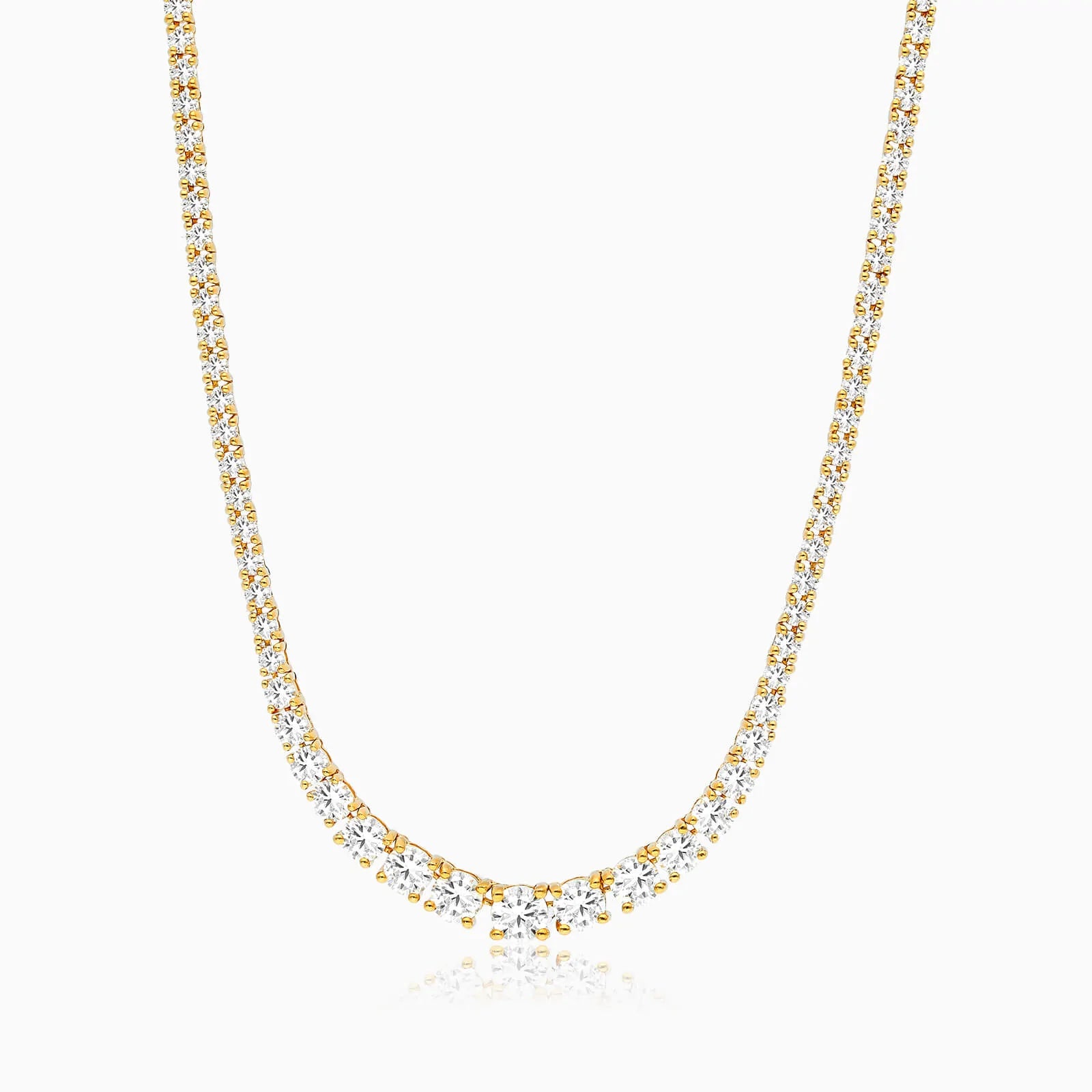 Corrente Riviera feminina em Ouro 18k diamantes 7 quilates Luxo
