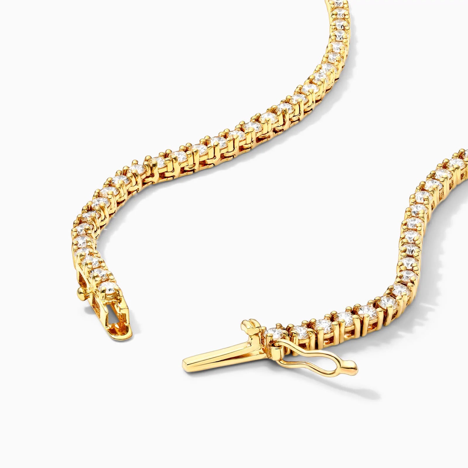 Corrente Riviera feminina em Ouro 18k diamantes 7 quilates Luxo