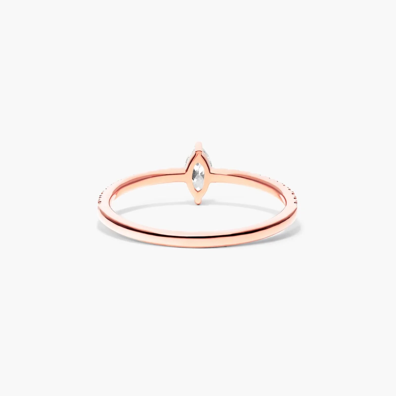 Anel De Ouro 18k Noivado C/ Diamante Marquise E Brilhantes