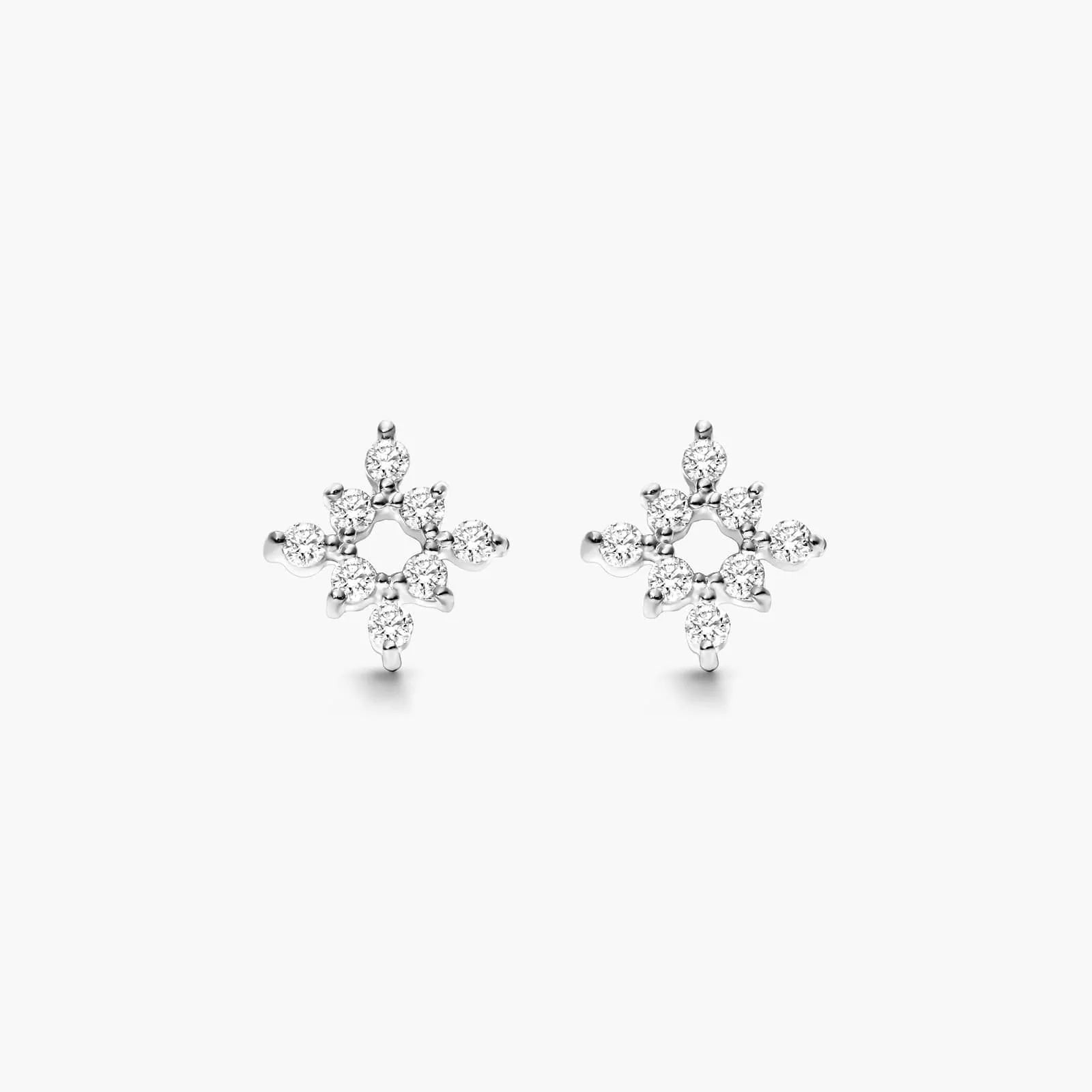 Brinco de Ouro 18k feminino Diamantes Luxo