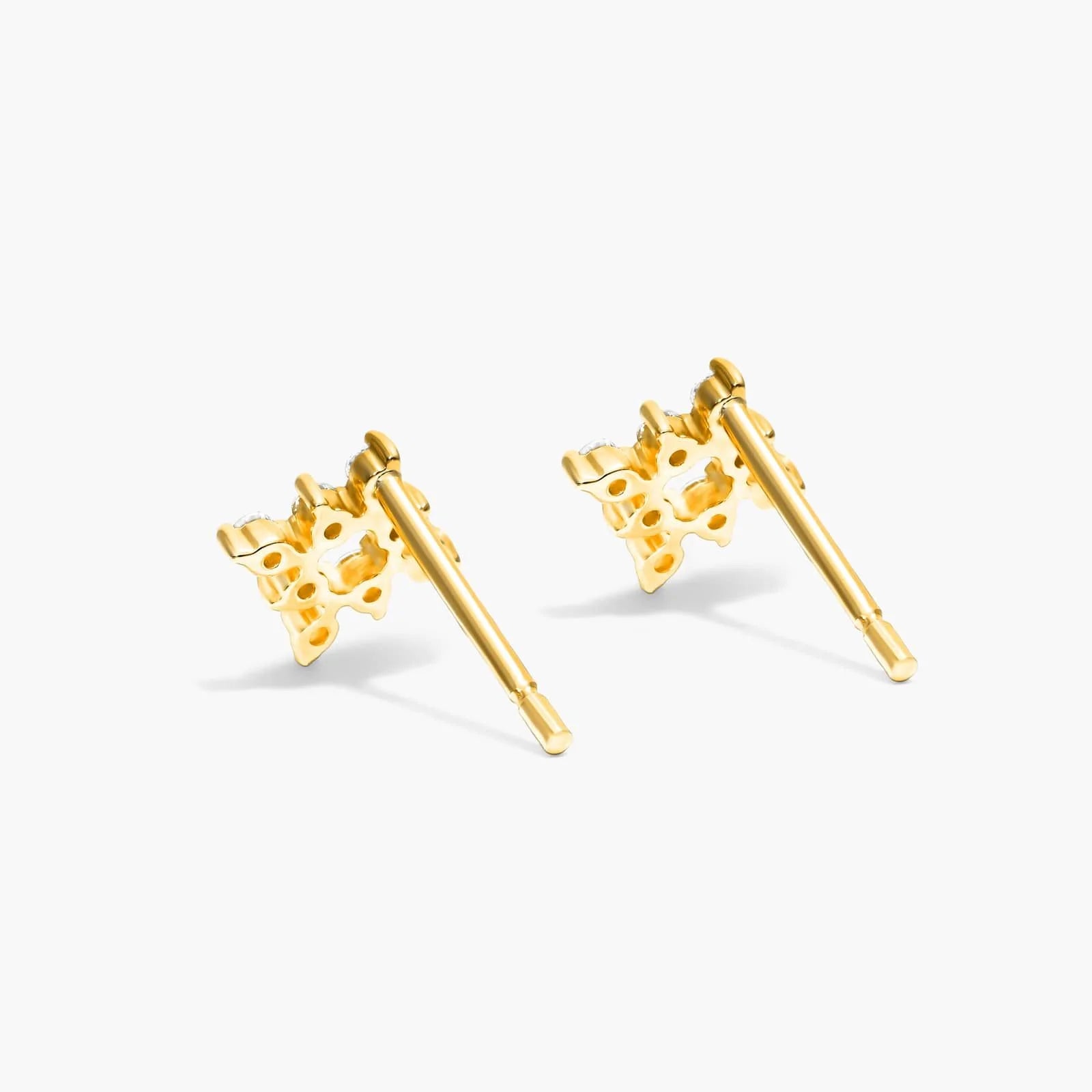 Brinco de Ouro 18k feminino Diamantes Luxo