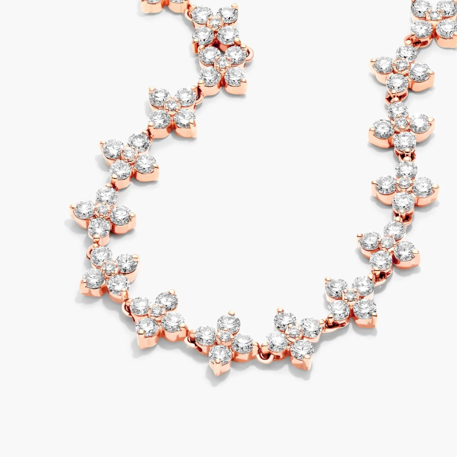 Pulseira Feminina Riviera de Ouro 18k Diamantes Flowers