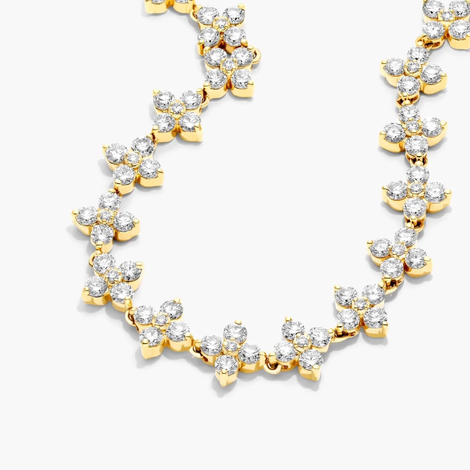 Pulseira Feminina Riviera de Ouro 18k Diamantes Flowers