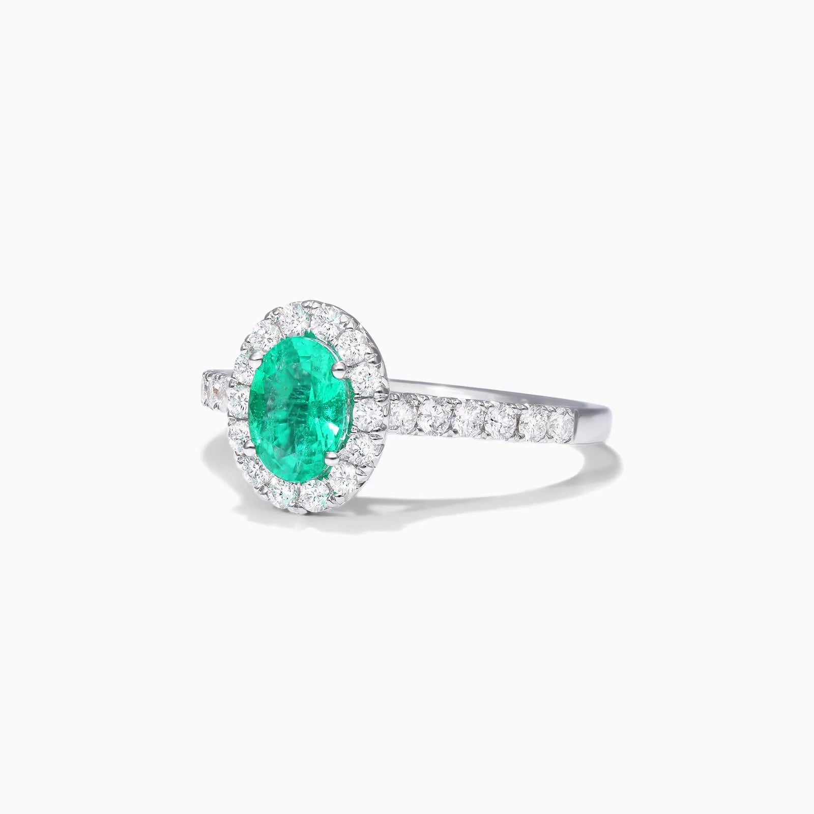 Anel de Esmeralda em Ouro 18k C/ Diamantes Brilhantes