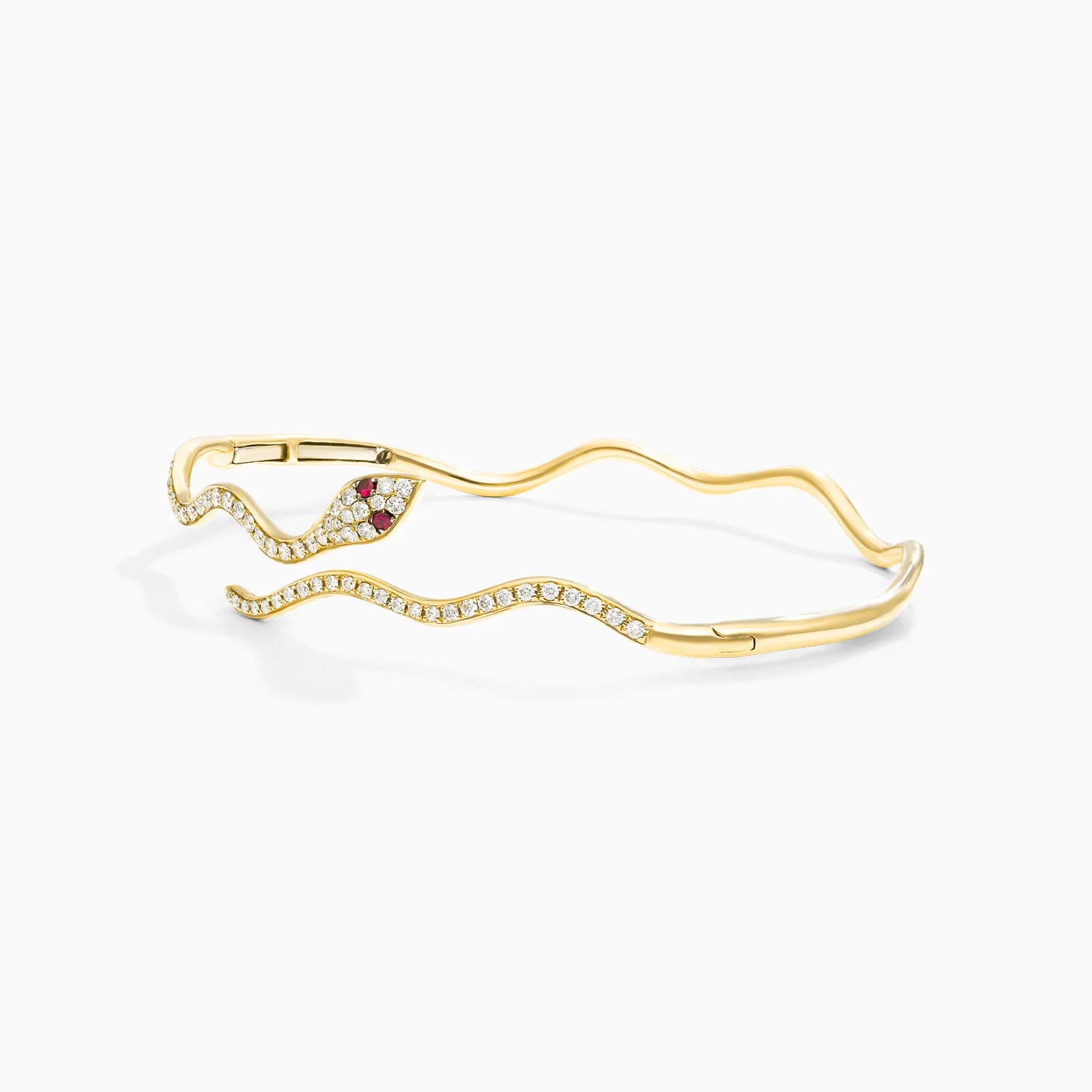 Pulseira Feminina de ouro riviera cobra serpente diamantes