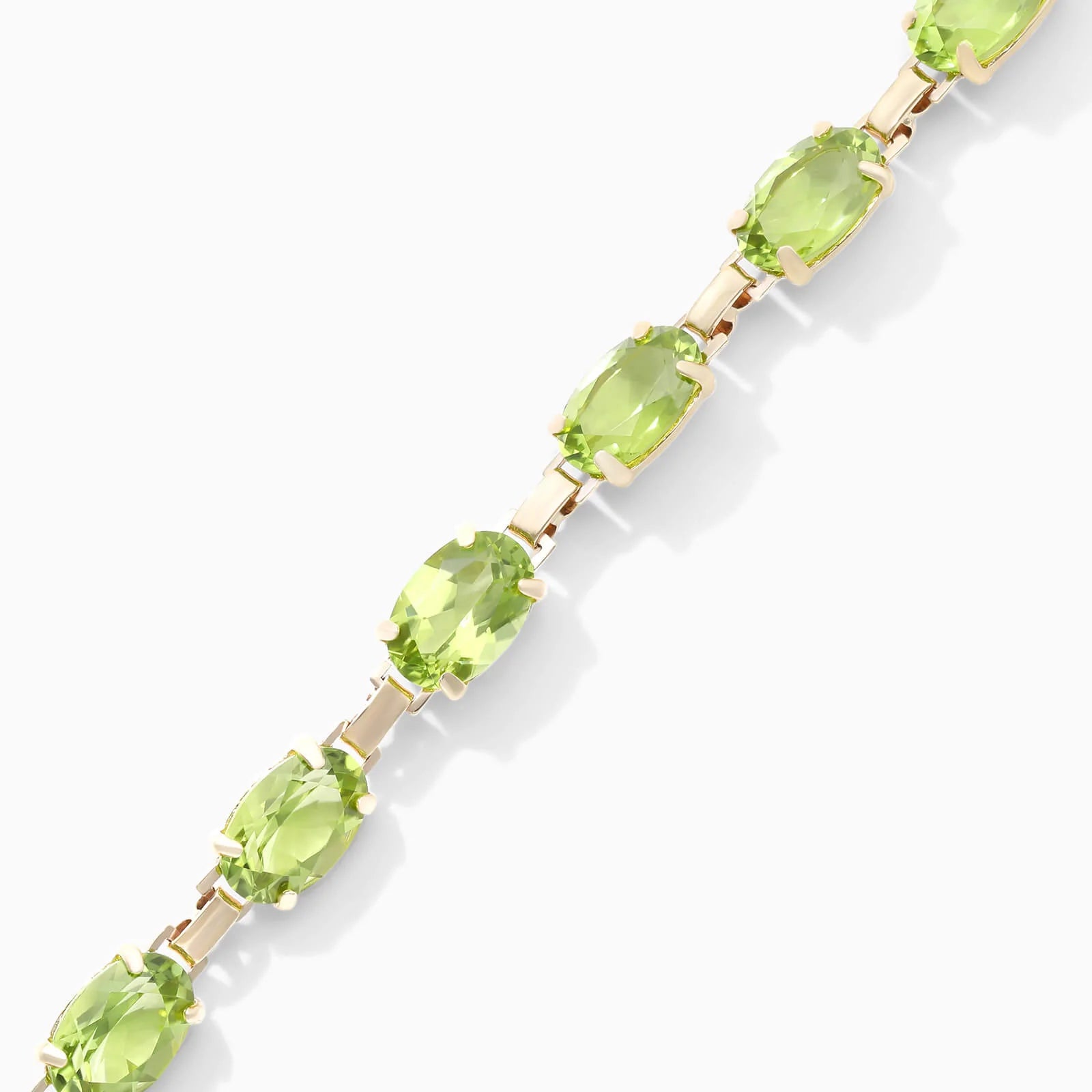 Pulseira Feminina de Ouro Amarelo 18k Peridoto Luxo