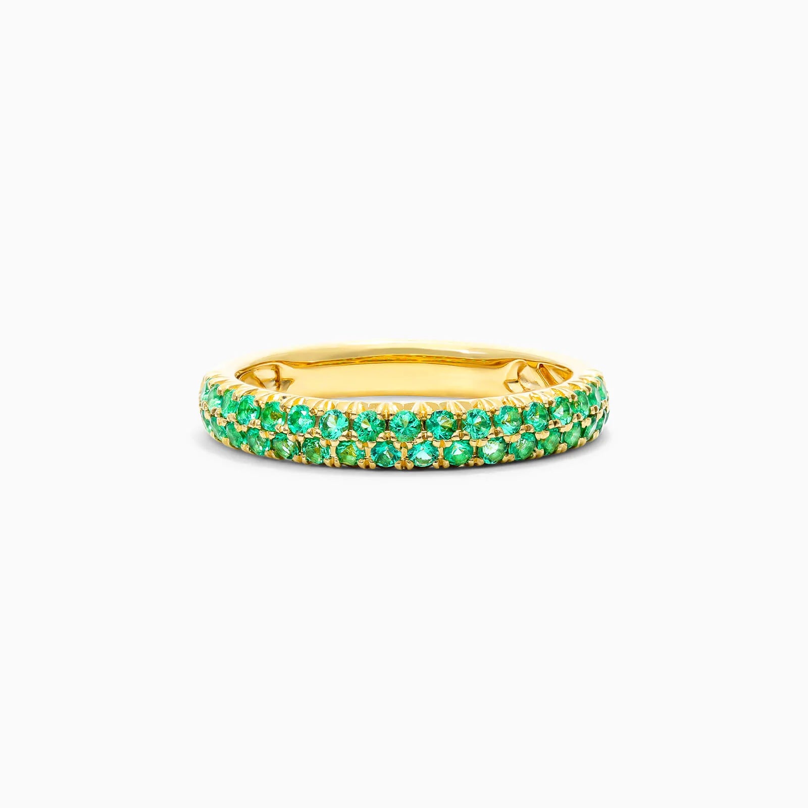 Anel De Esmeralda em Ouro 18k Delicado