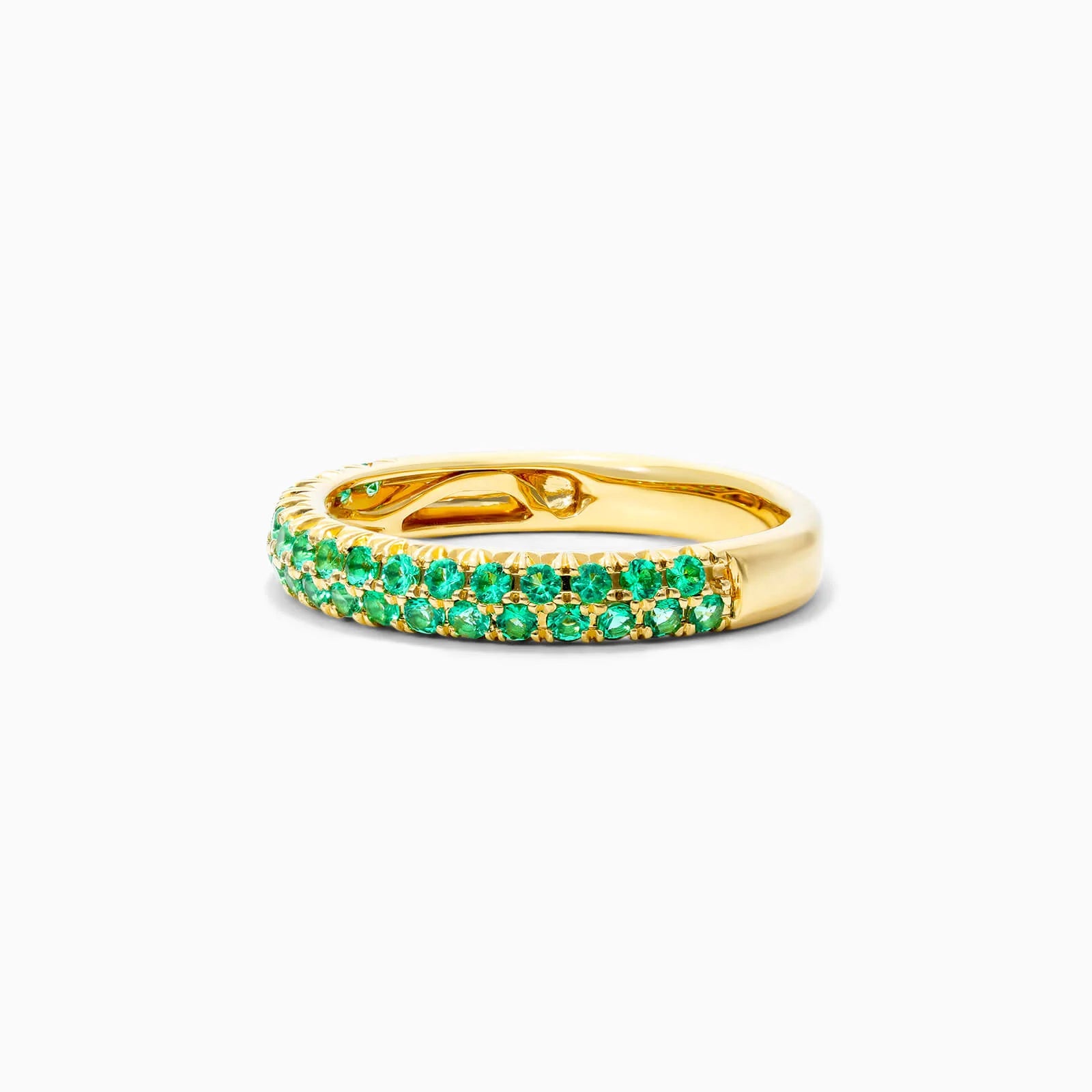 Anel De Esmeralda em Ouro 18k Delicado