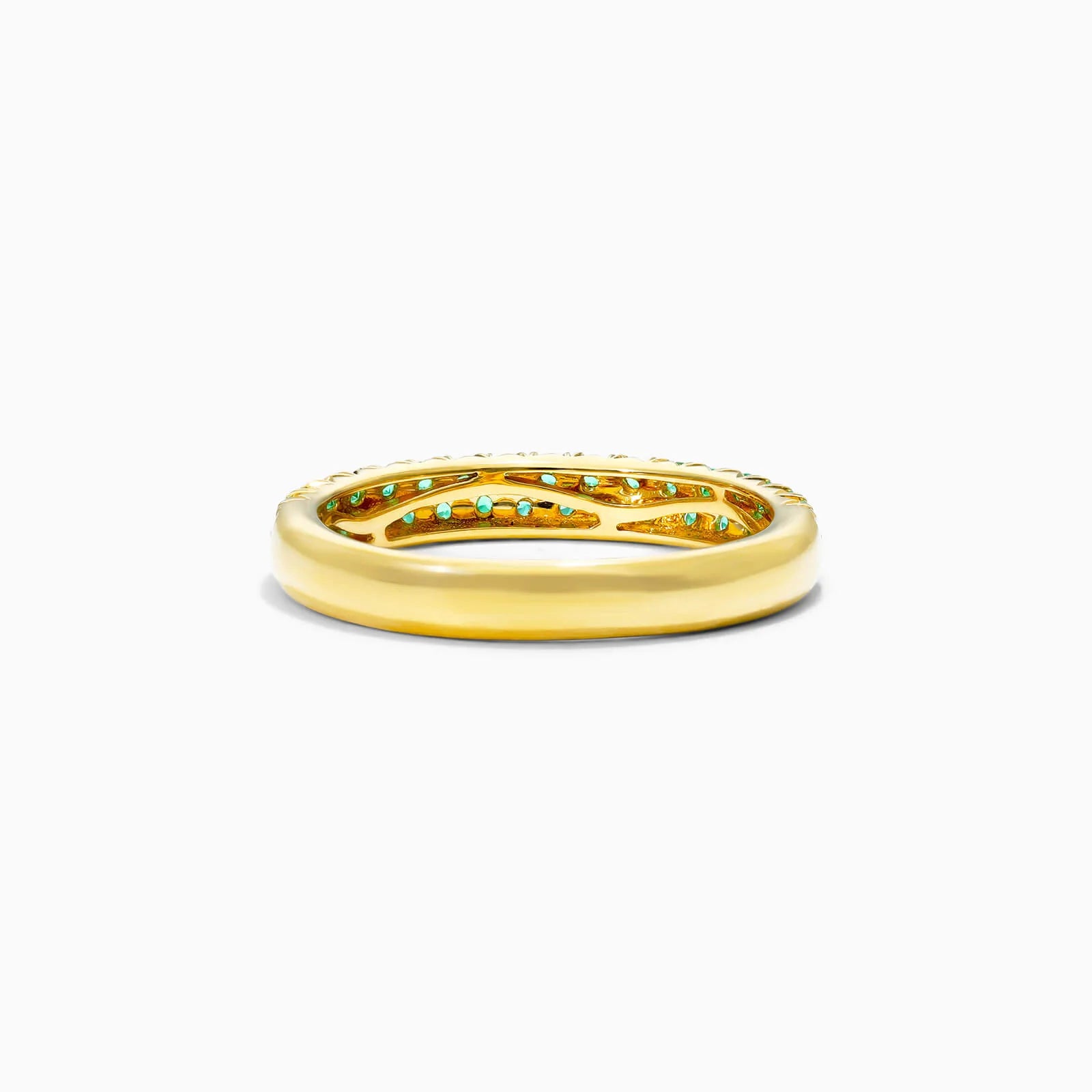 Anel De Esmeralda em Ouro 18k Delicado