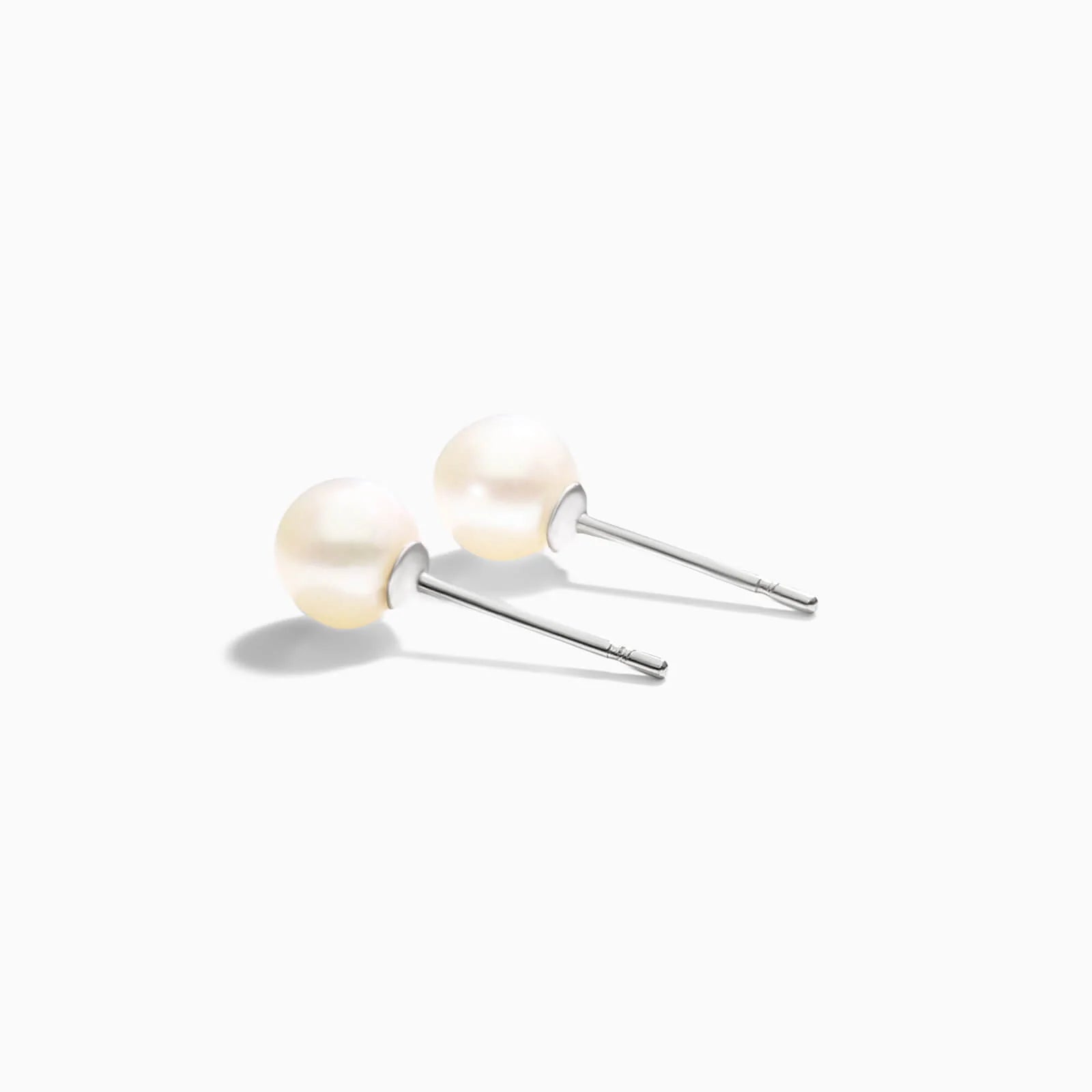 Brinco de Luxo em Ouro Branco 18k Com Perola