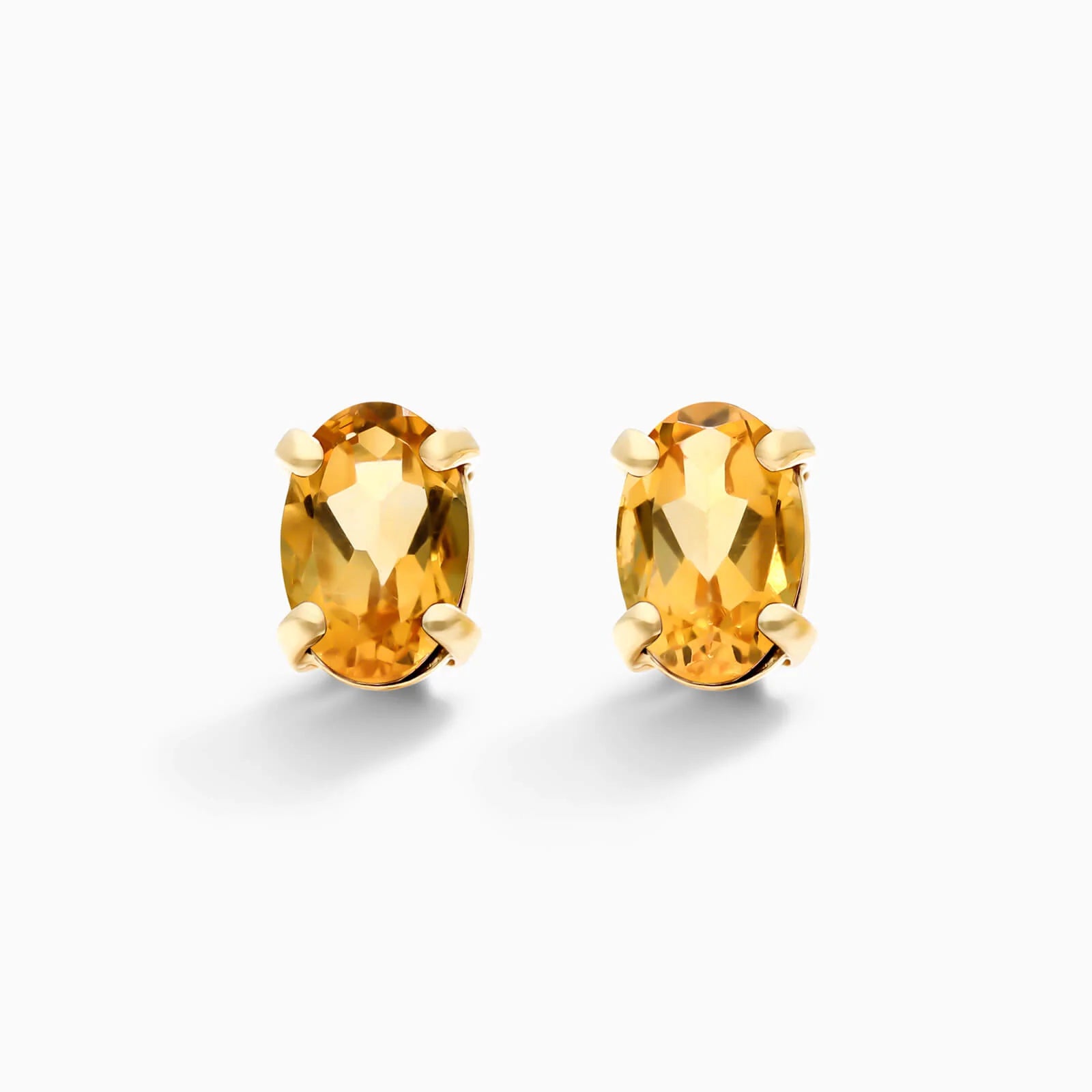 Brinco De Ouro 18k Feminino Citrino de Luxo Soul