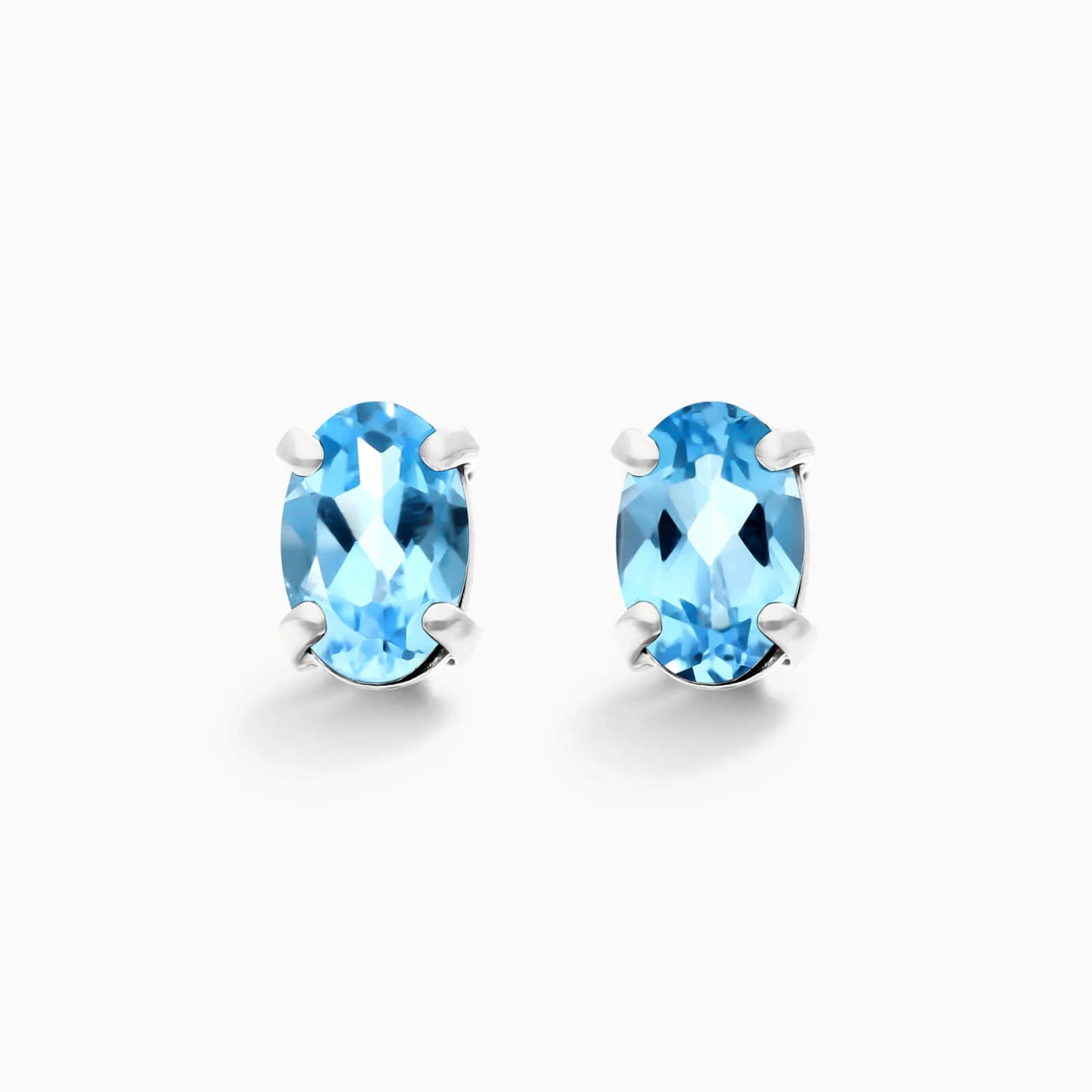Brinco De Ouro 18k Feminino c/ Topazio Azul de Luxo Soul