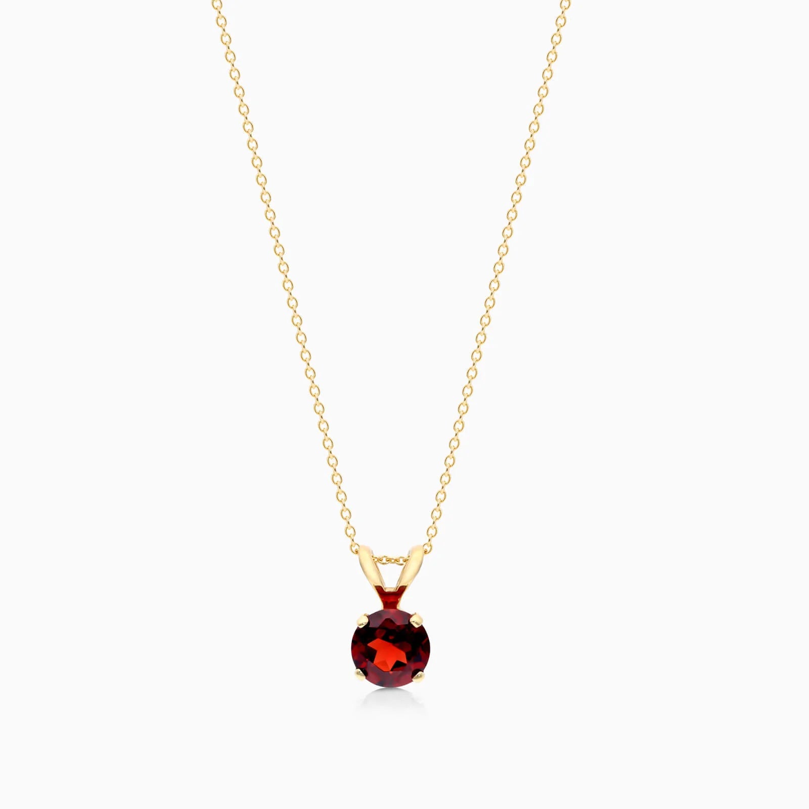 Colar Corrente Feminina em Ouro Amarelo 18k C/ Ruby Solitario