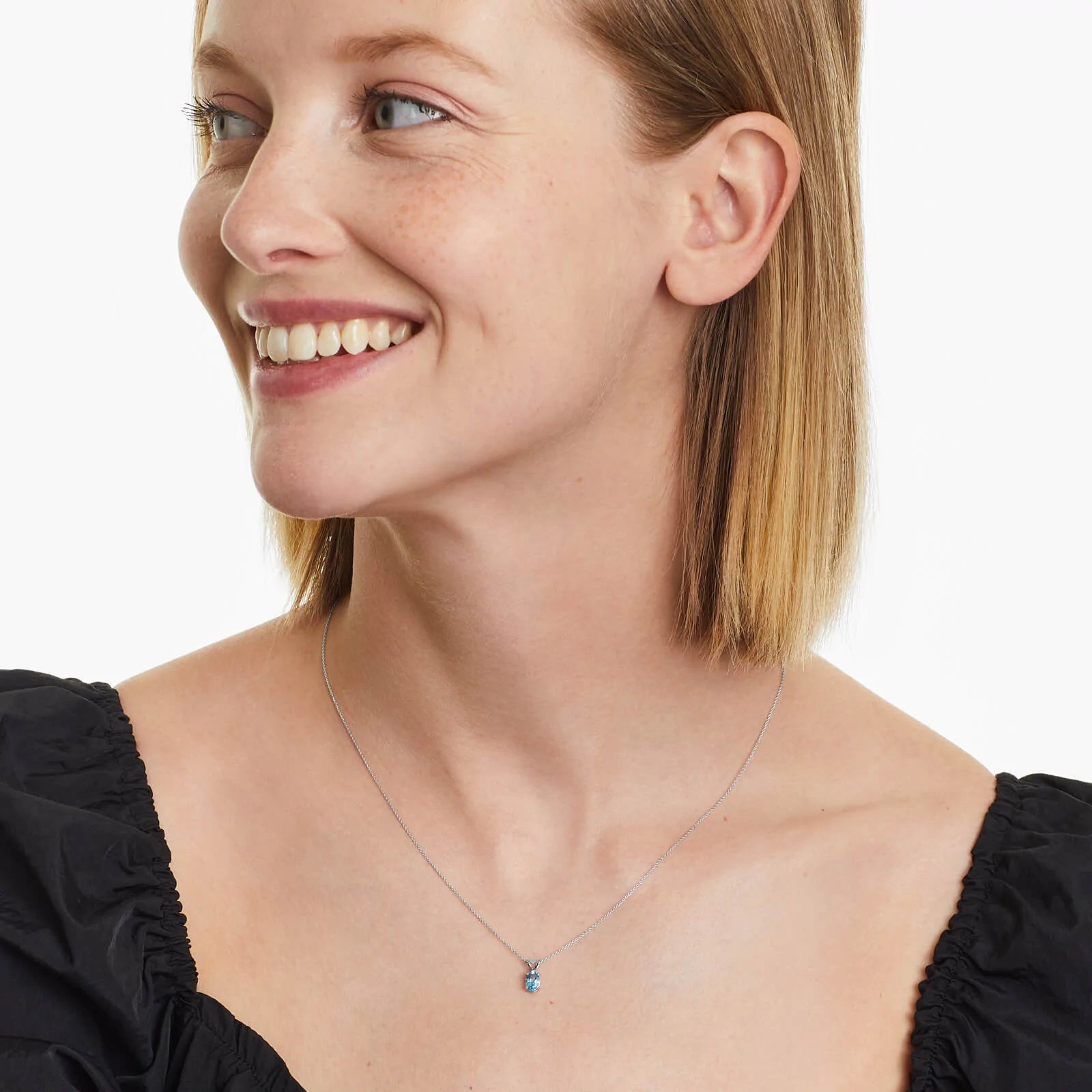 Corrente feminina em Ouro 18k ponto de luz Topazio Londo Luxo