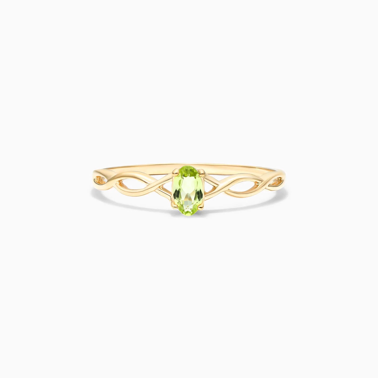 Anel De Ouro 18k Pedra Preciosa Peridoto de Luxo
