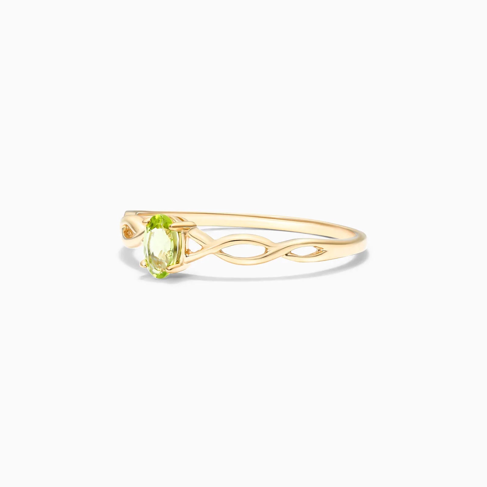 Anel De Ouro 18k Pedra Preciosa Peridoto de Luxo