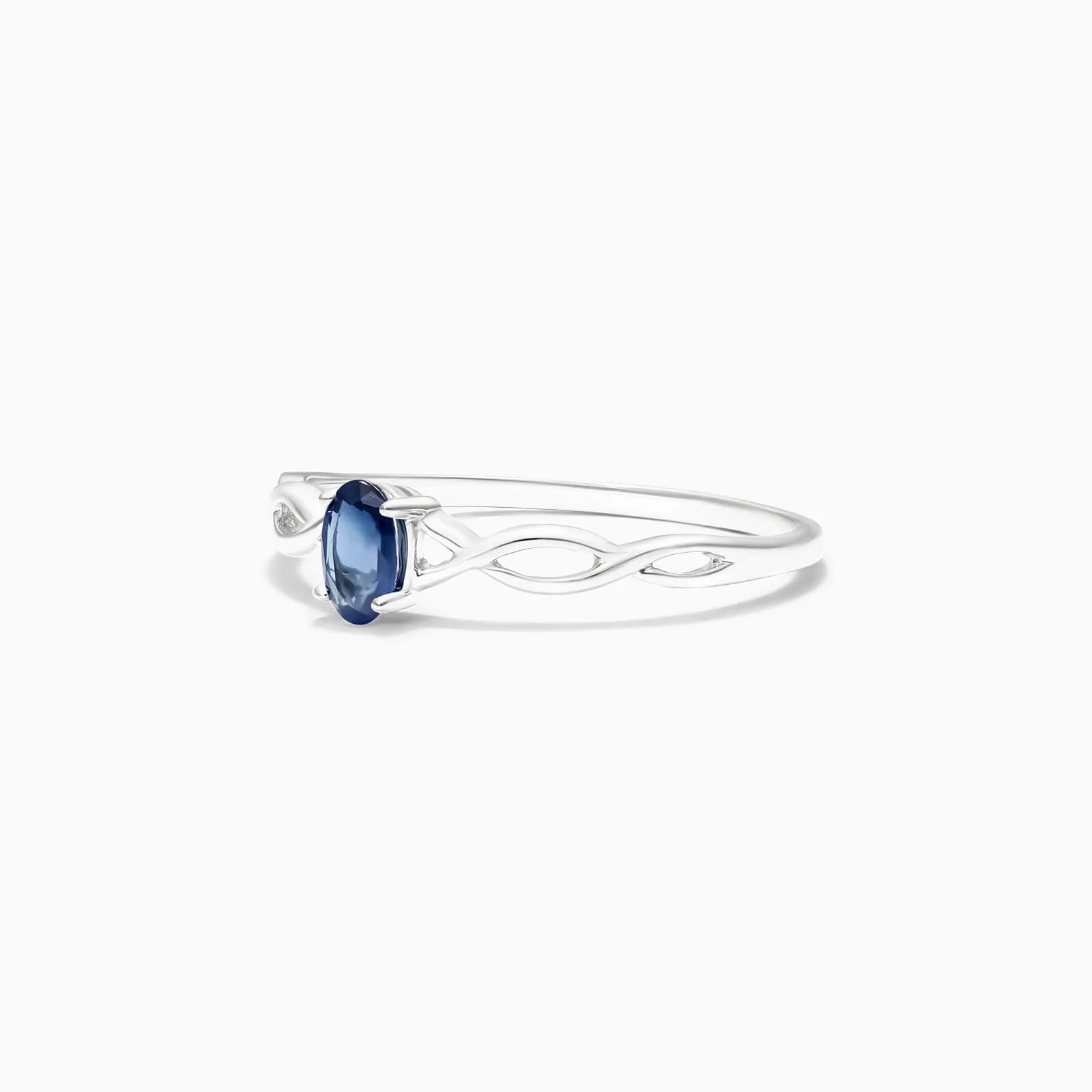 Anel De Ouro 18k Pedra Preciosa Safira Azul Solitario de Luxo