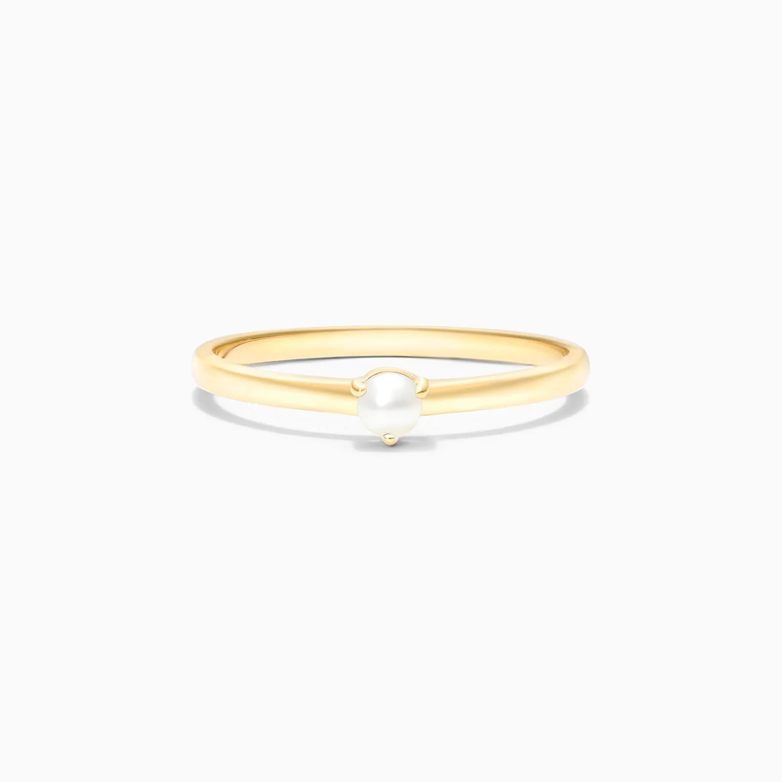 Anel De Perola Solitario em Ouro Amarelo 18k